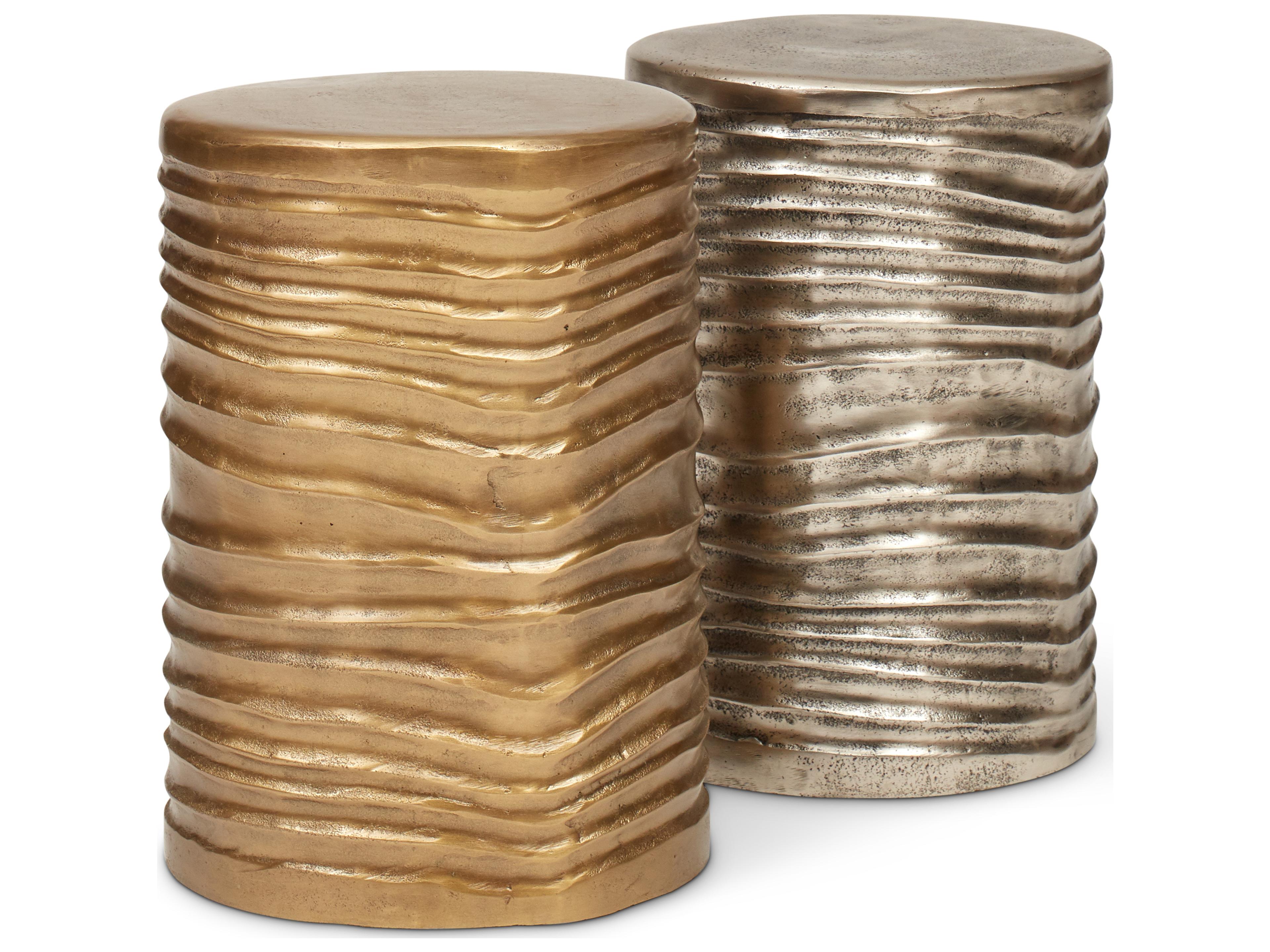 Urbia Elements Vintage Silver Accent Stool