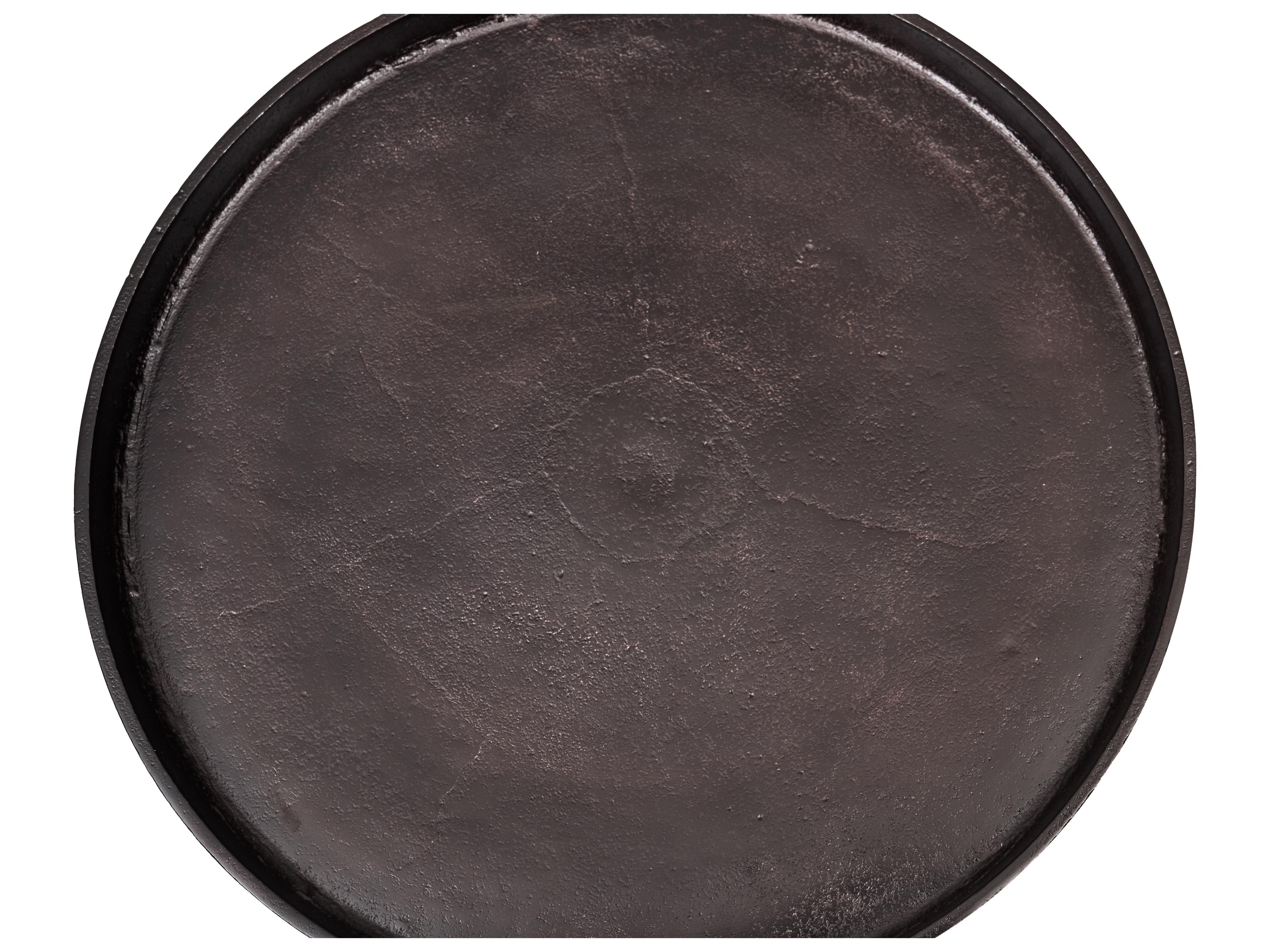 Urbia Elements Round Metal Raw Bronze End Table