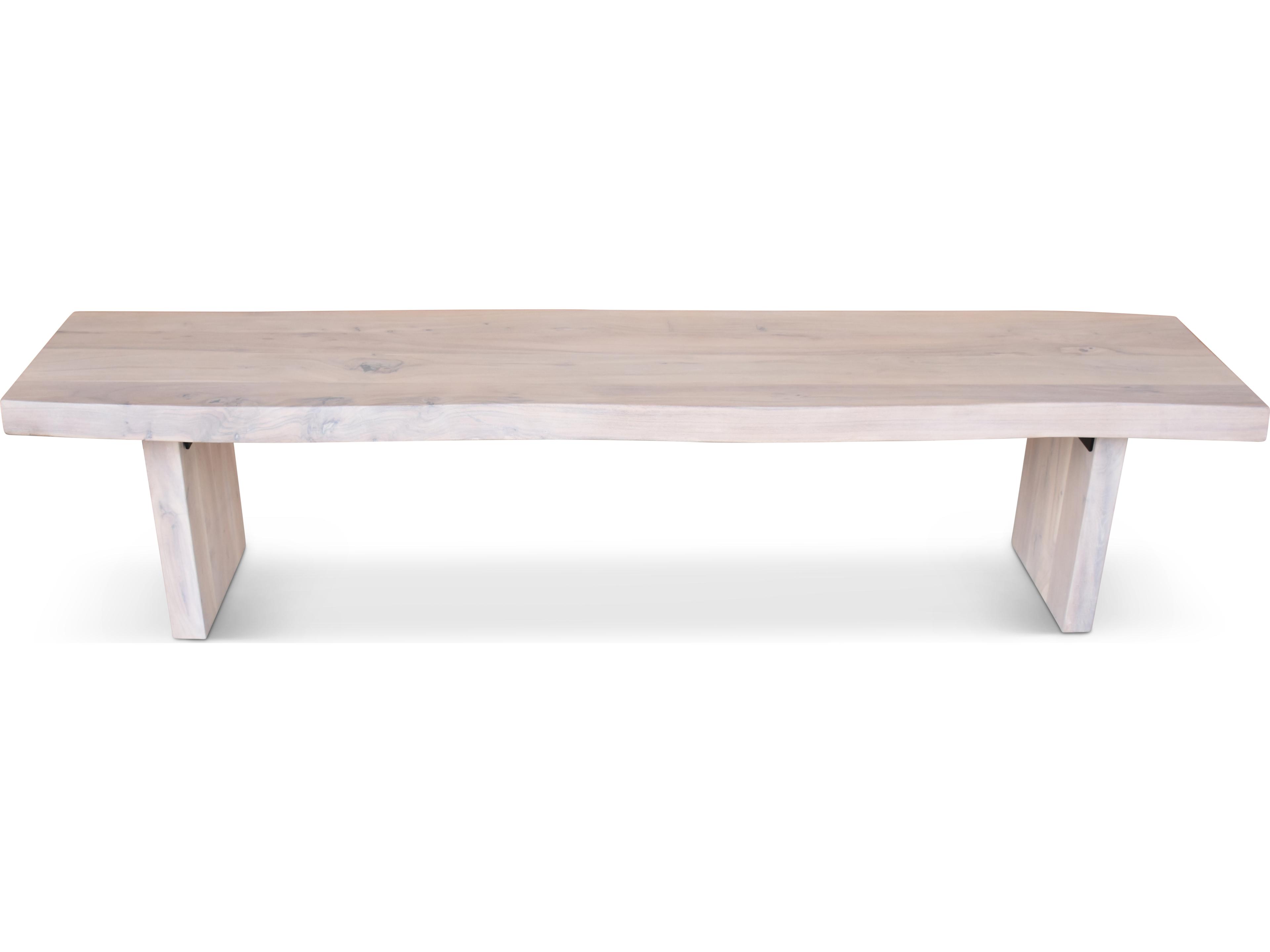 Brooks White Wash Accent Bench