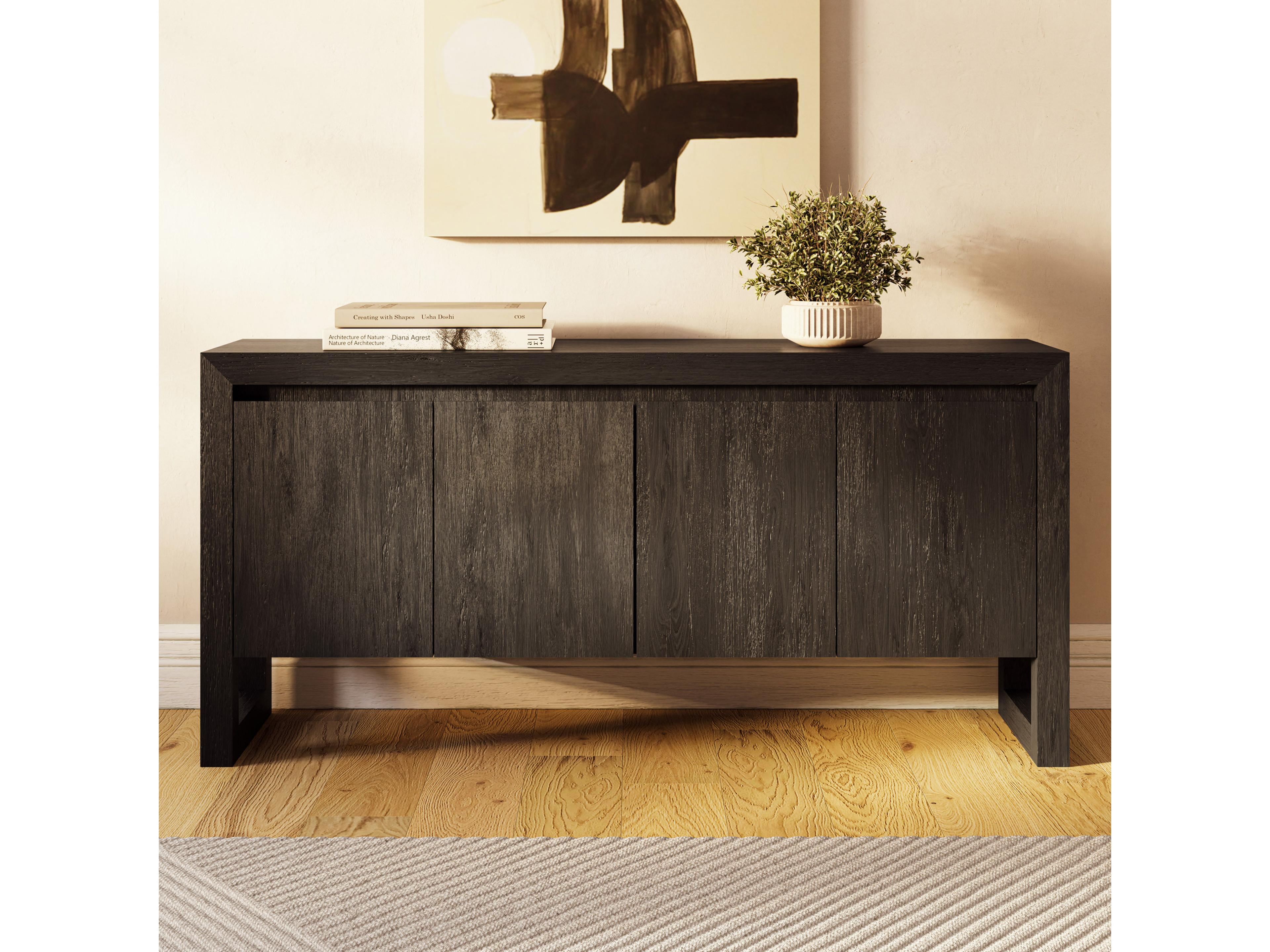 Urbia Brooks 68" Acacia Wood Ebonized Sideboard