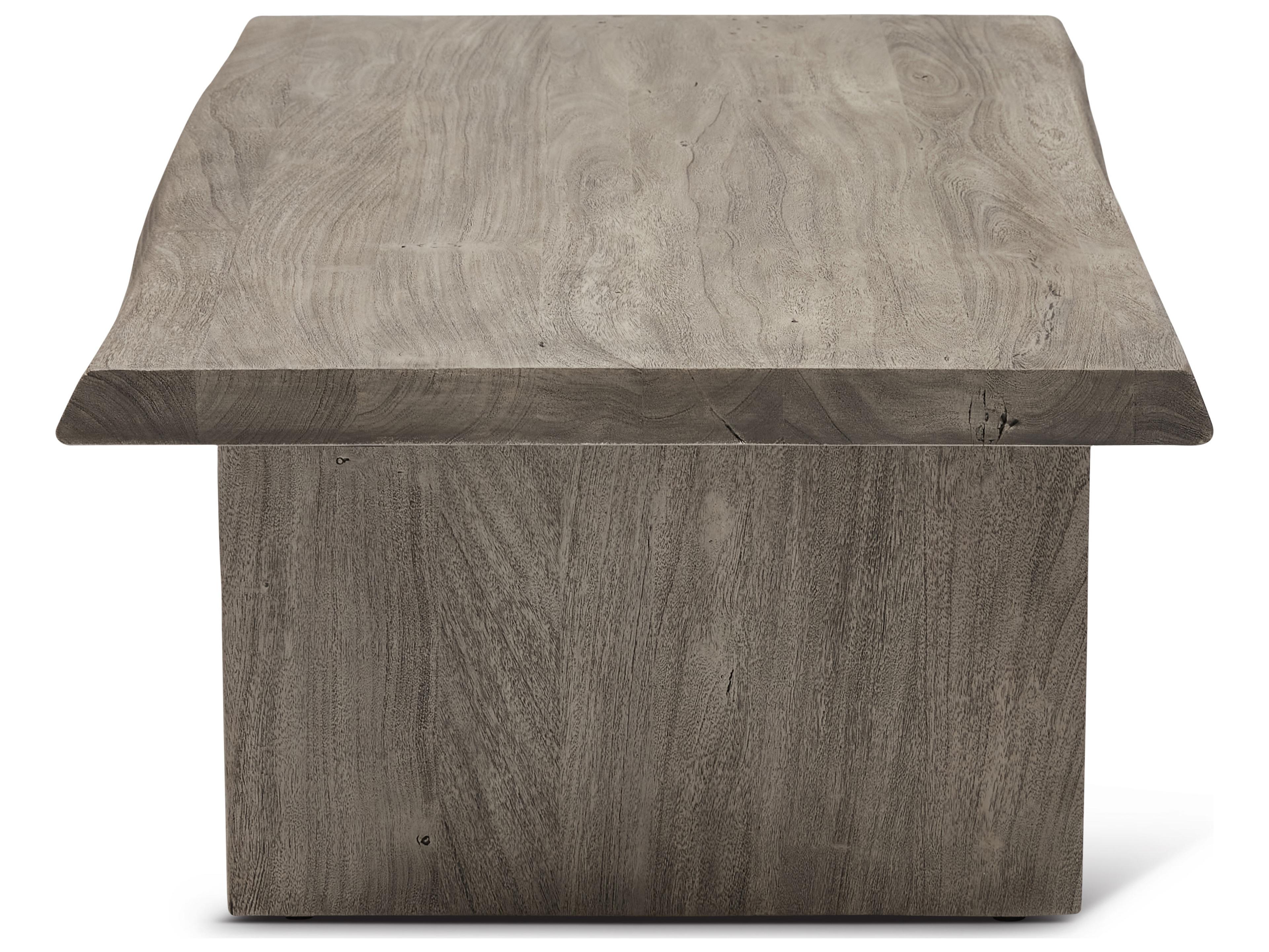 Urbia Brooks Rectangular Wood Sandblasted Grey Coffee Table