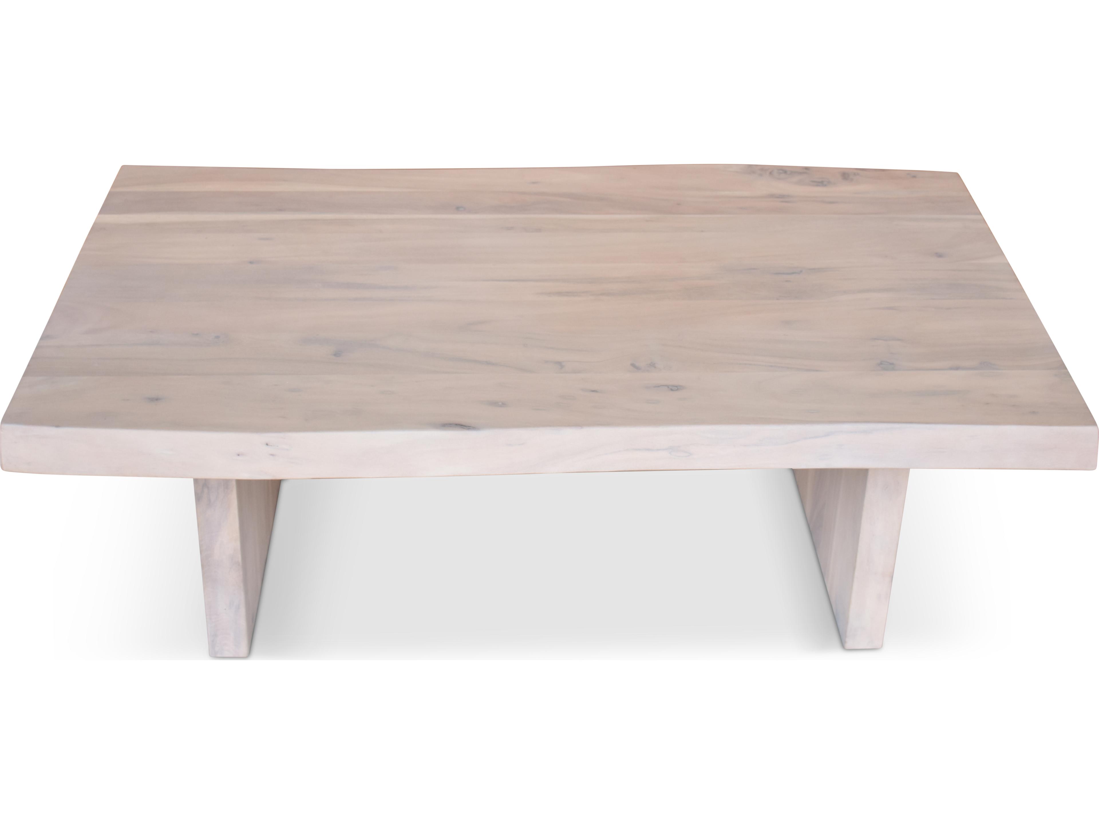 Urbia Brooks Rectangular Wood White Wash Coffee Table