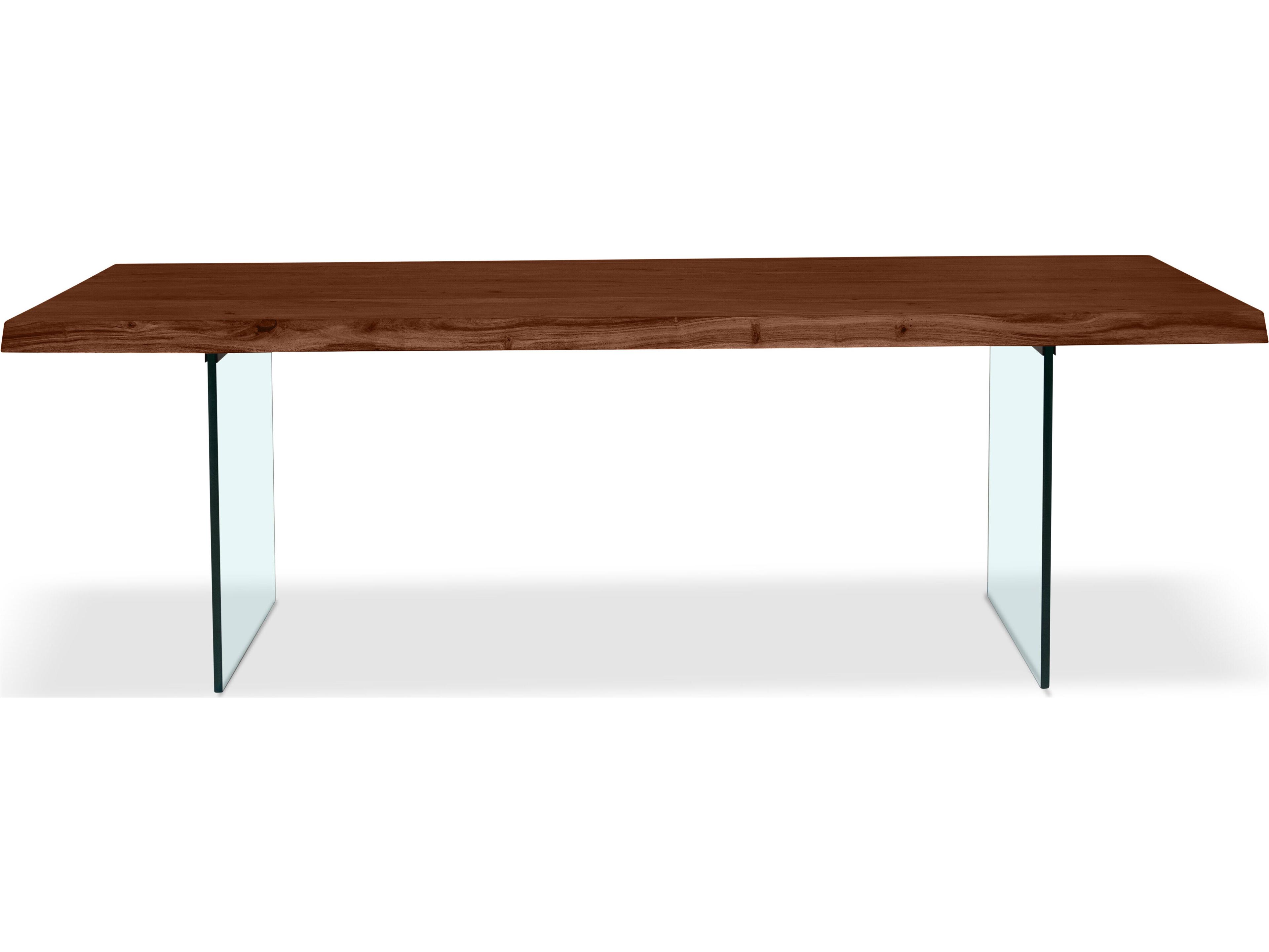 Urbia Brooks Rectangular Wood Americano Clear Dining Table