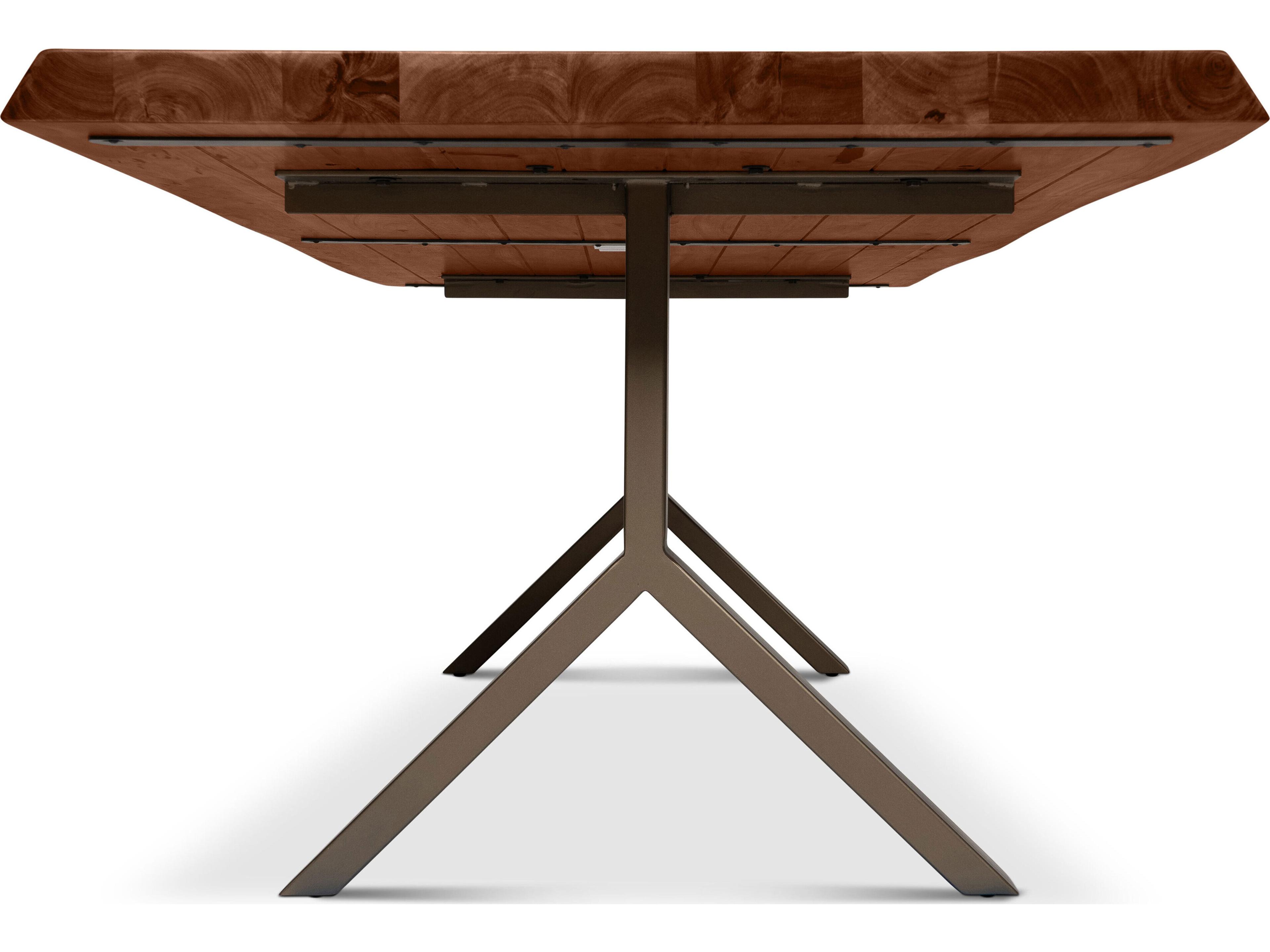 Urbia Brooks Dining Table Y Base Americano Top Brass Base