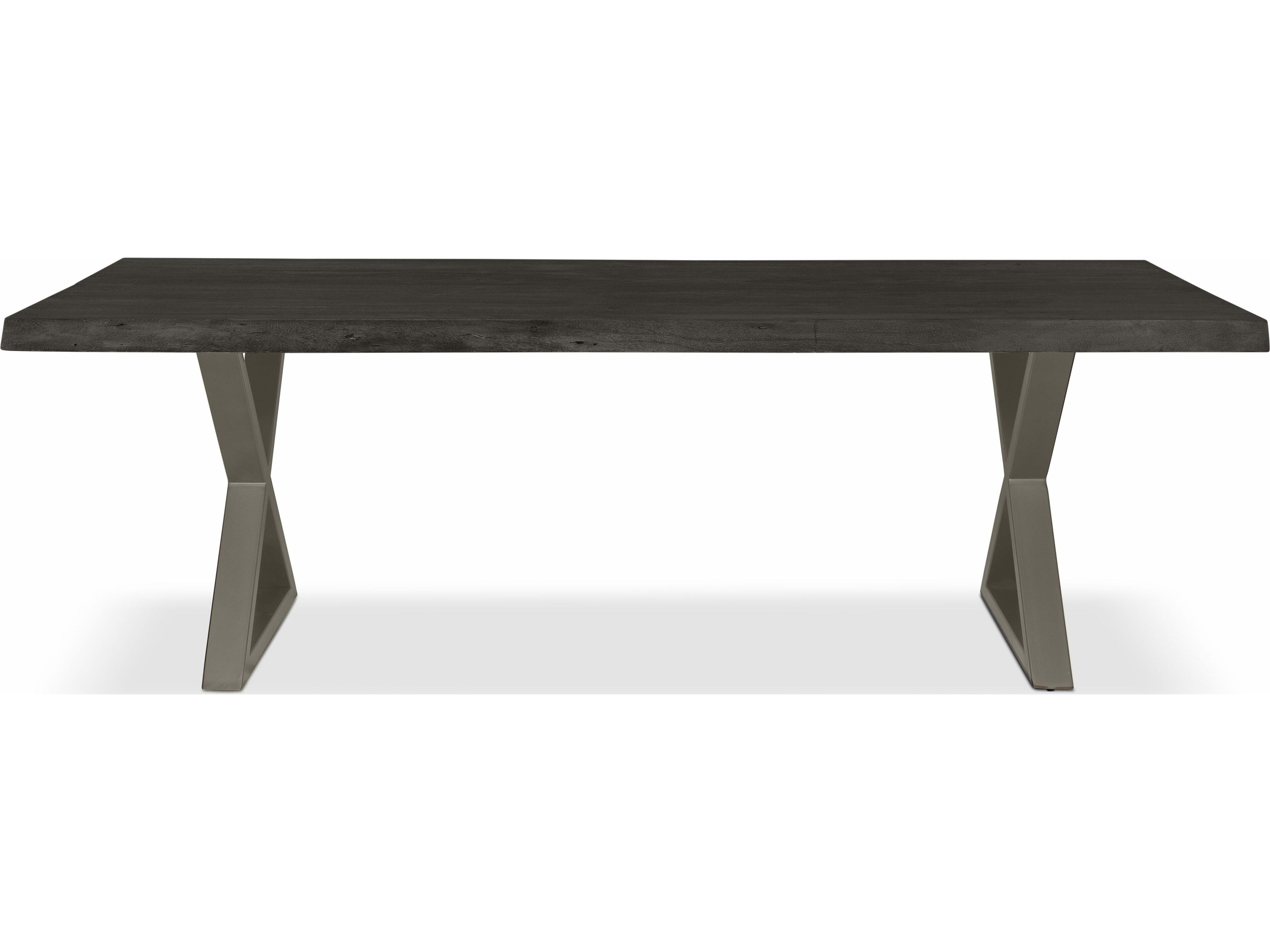 Urbia Brooks Rectangular Wood Ebonized Pewter Dining Table