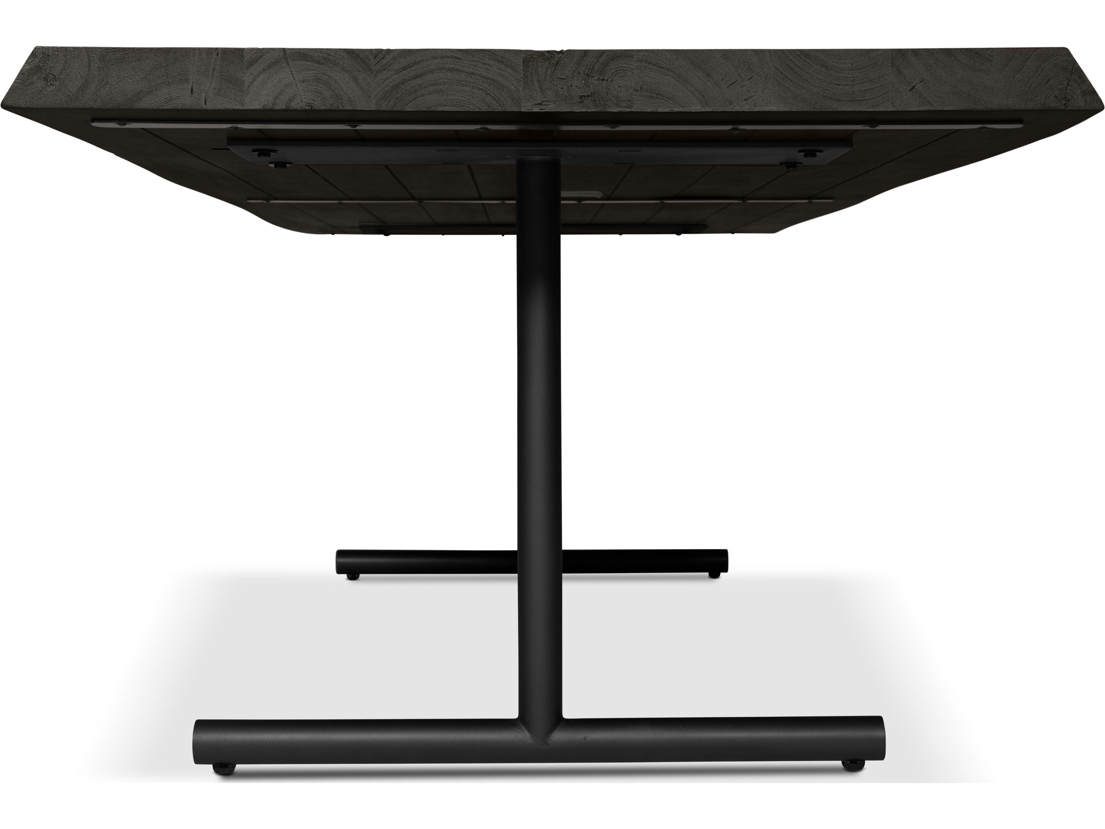 Urbia Brooks Dining Table T Base Ebonized Top Black Base