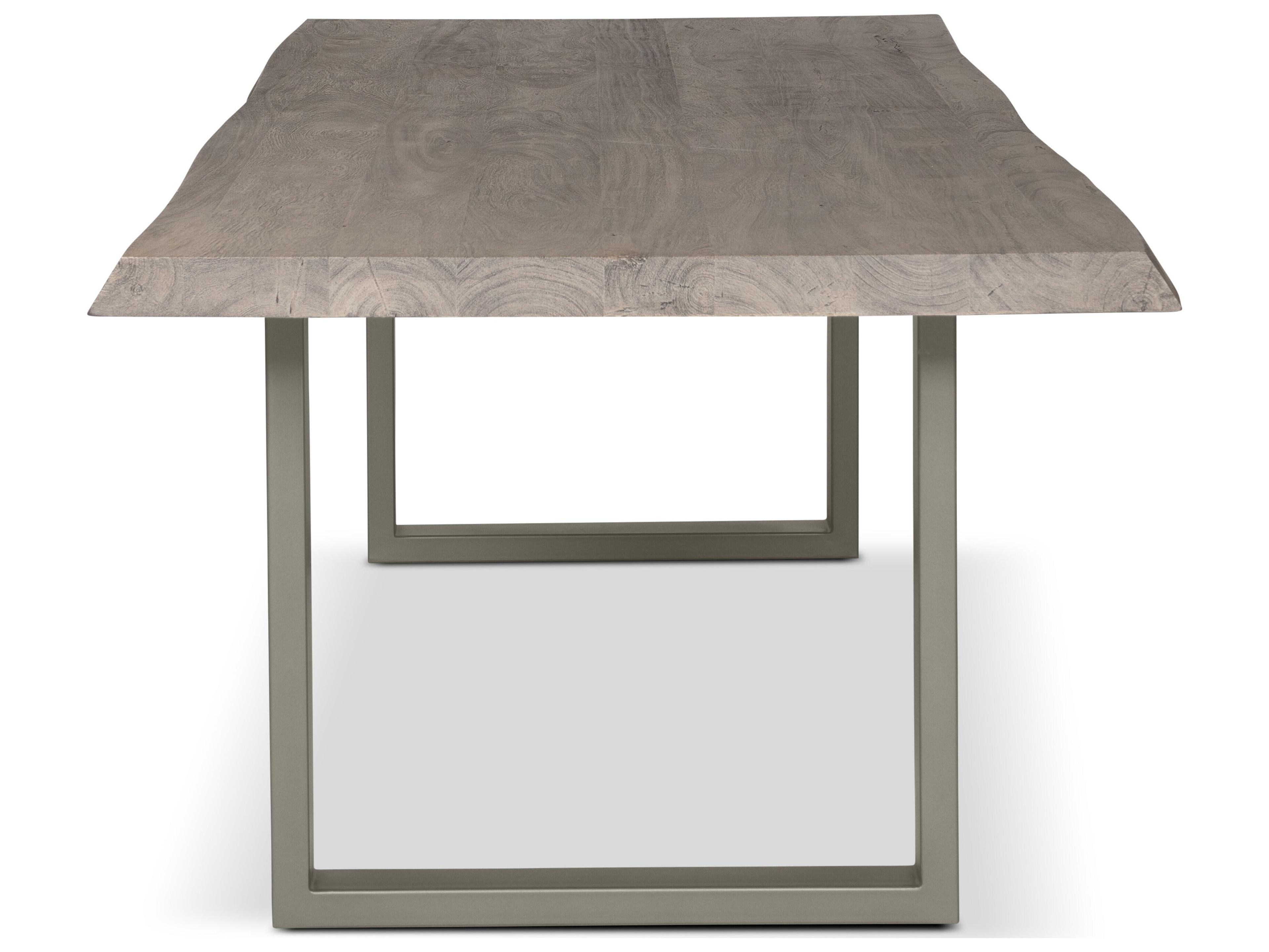 Urbia Brooks Rectangular Wood Sandblasted Grey Pewter Dining Table