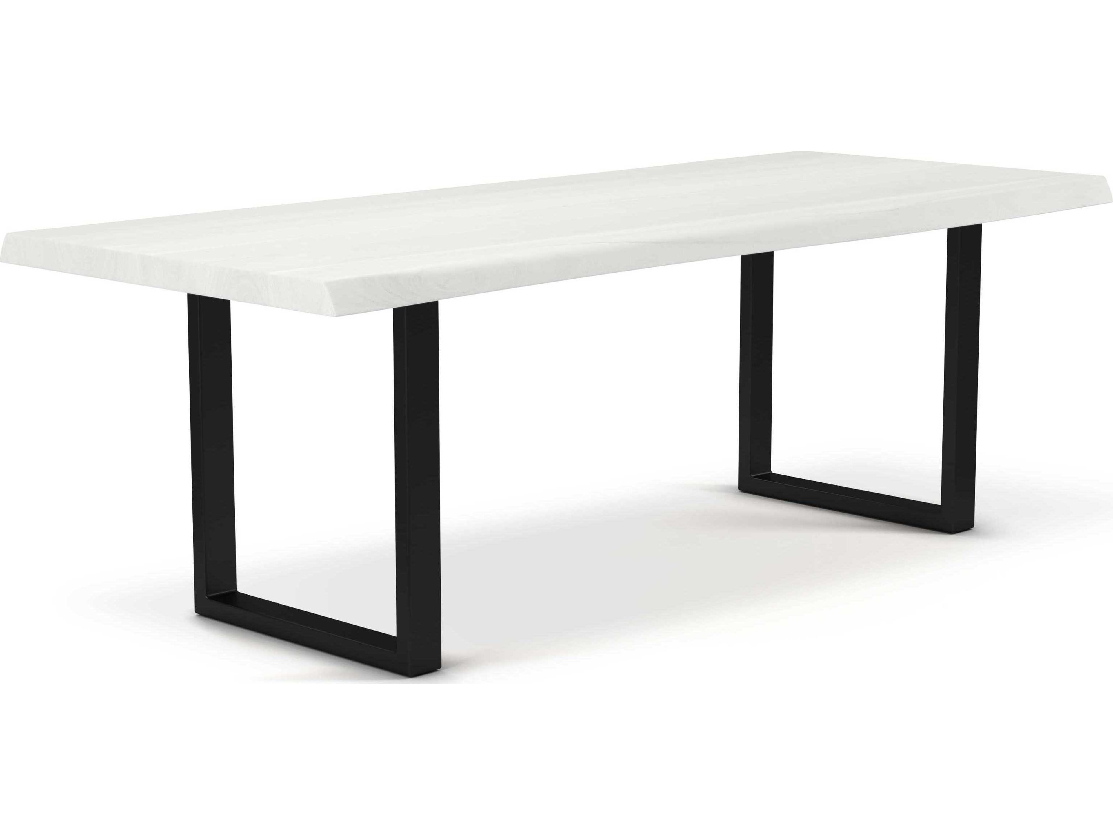Brooks Rectangular Wood Dining Table White Wash