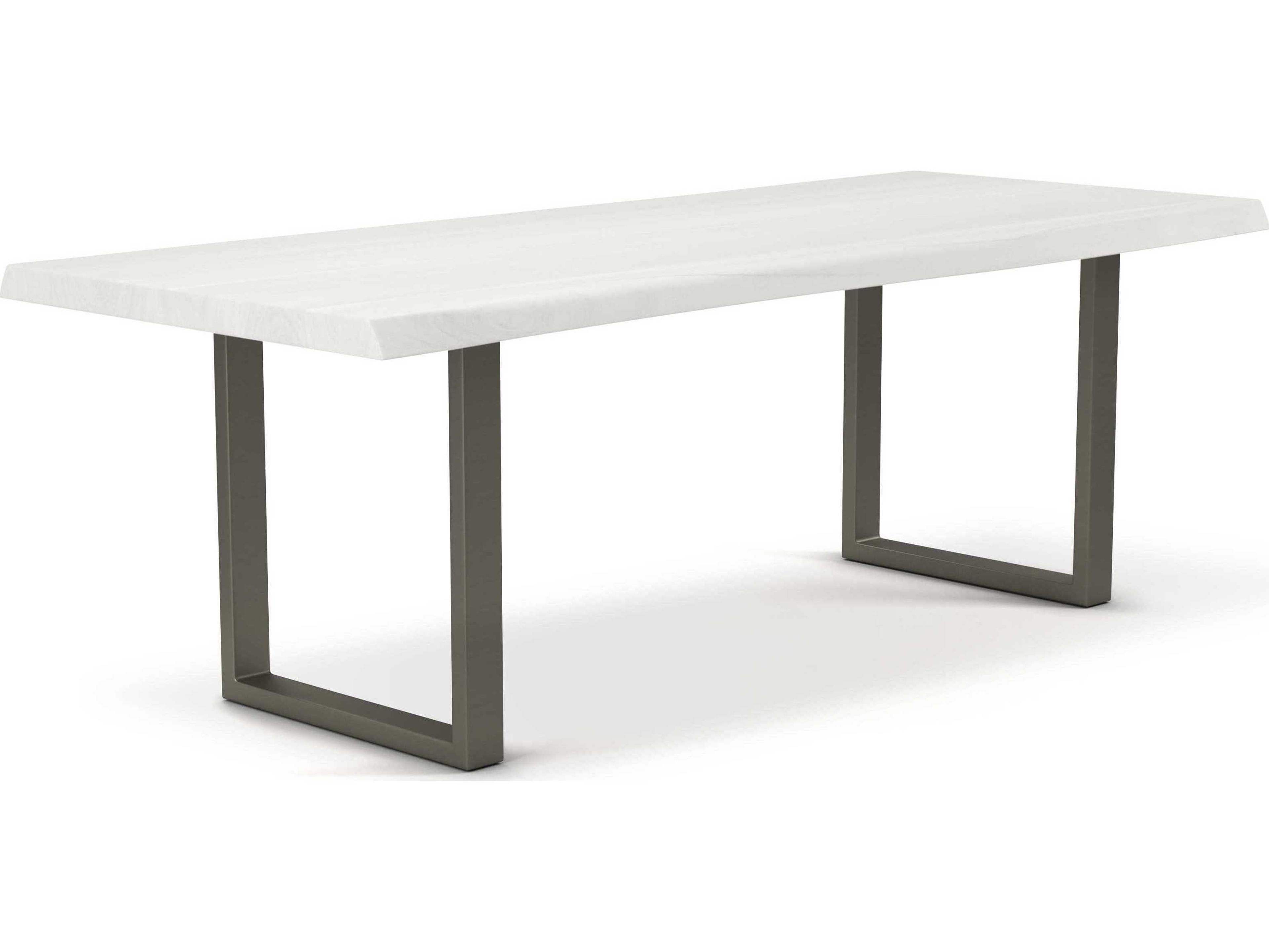 Brooks Rectangular Dining Table White Wash Wood