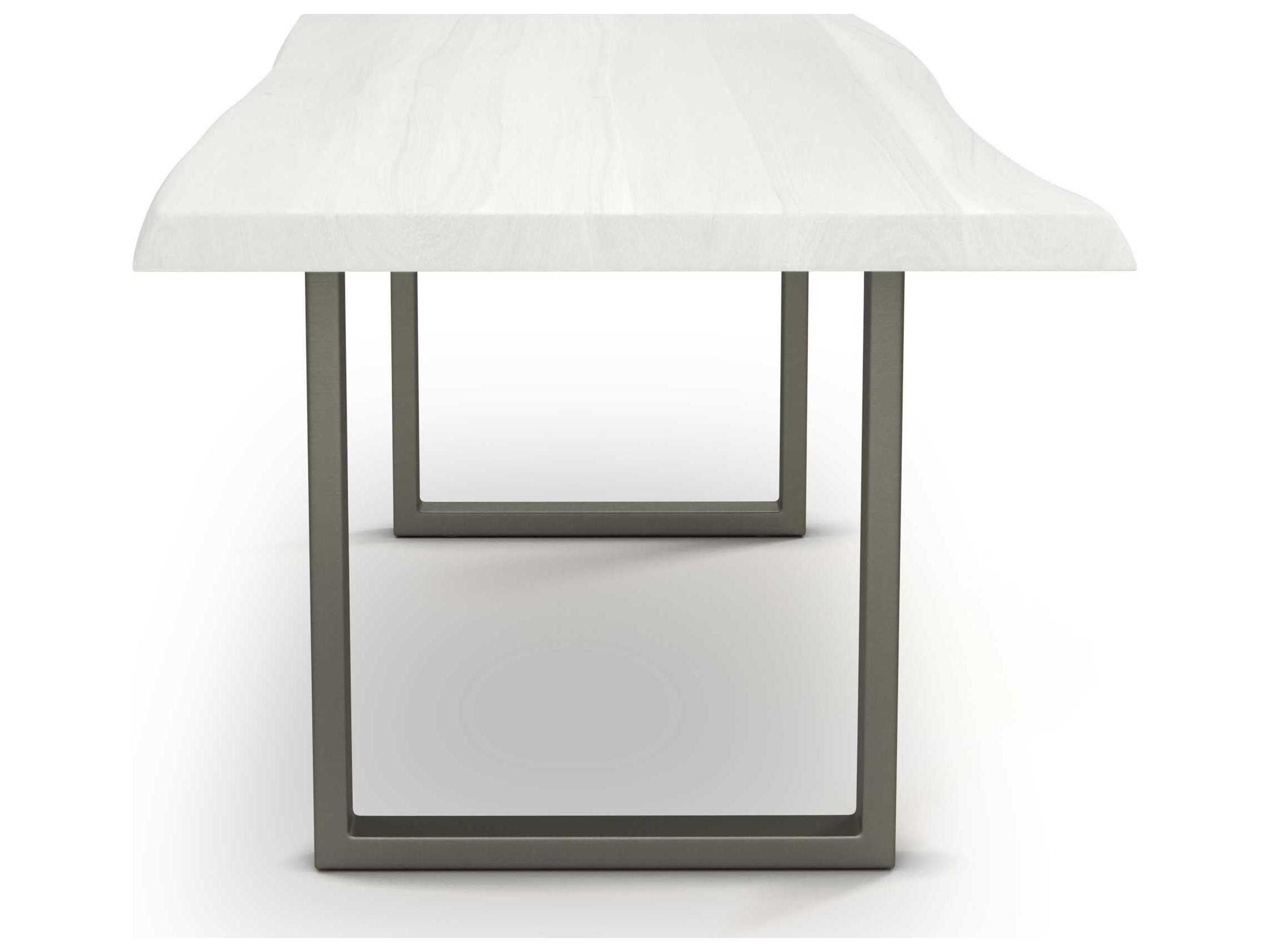 Urbia Brooks Rectangular Wood White Wash Pewter Dining Table