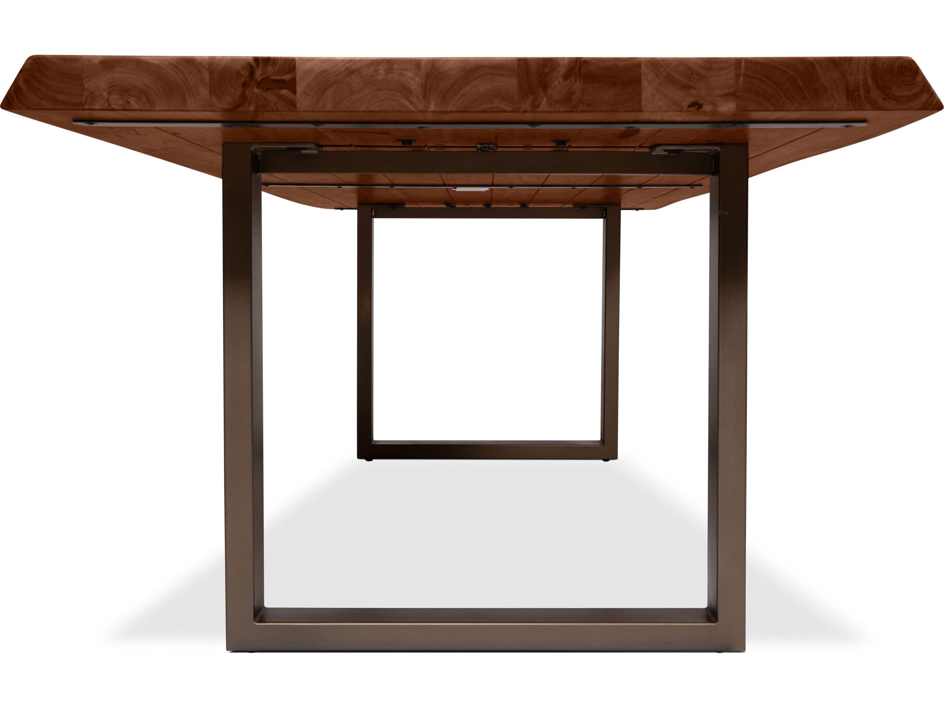 Urbia Brooks Rectangular Wood Americano Brass Dining Table