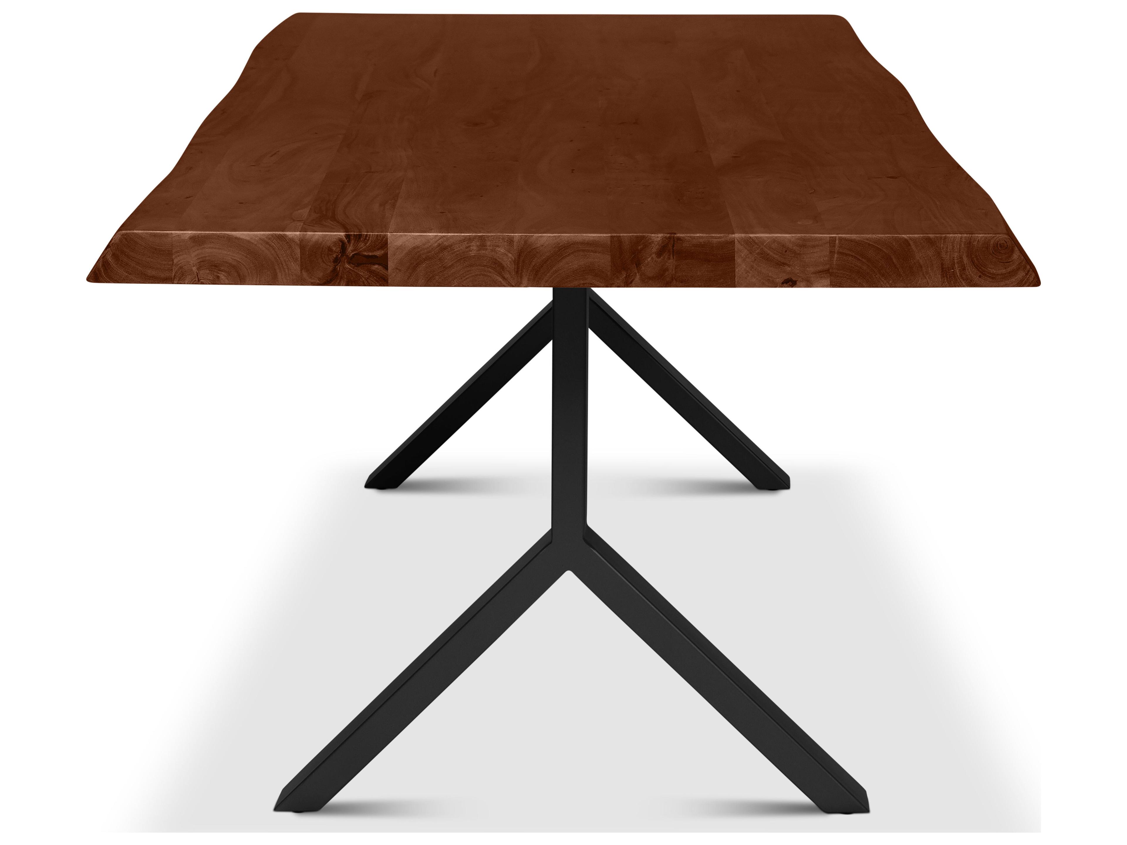 Urbia Brooks Dining Table Y Base Americano Top Black Base
