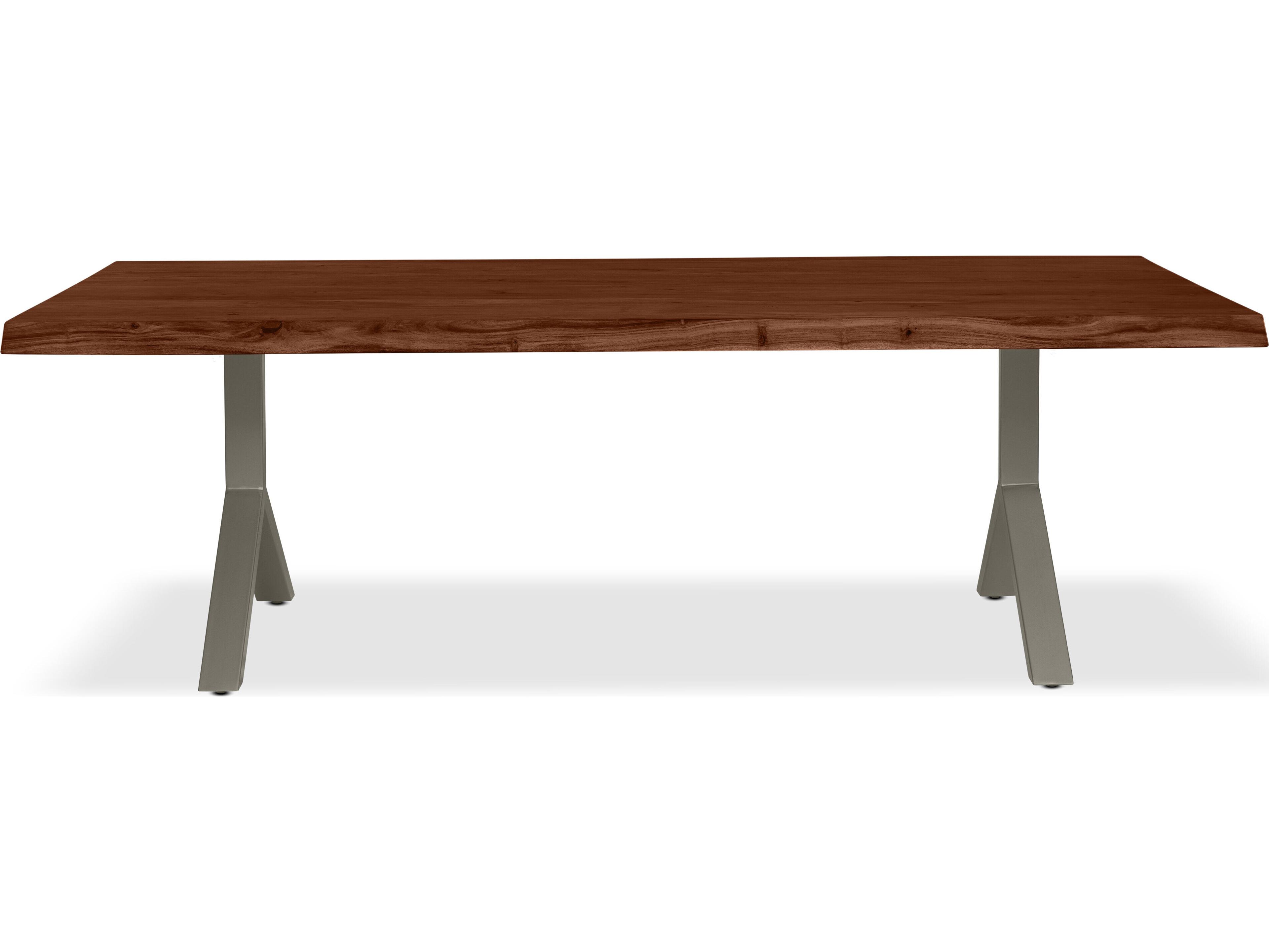 Urbia Brooks Dining Table Y Base Americano Top Pewter Base