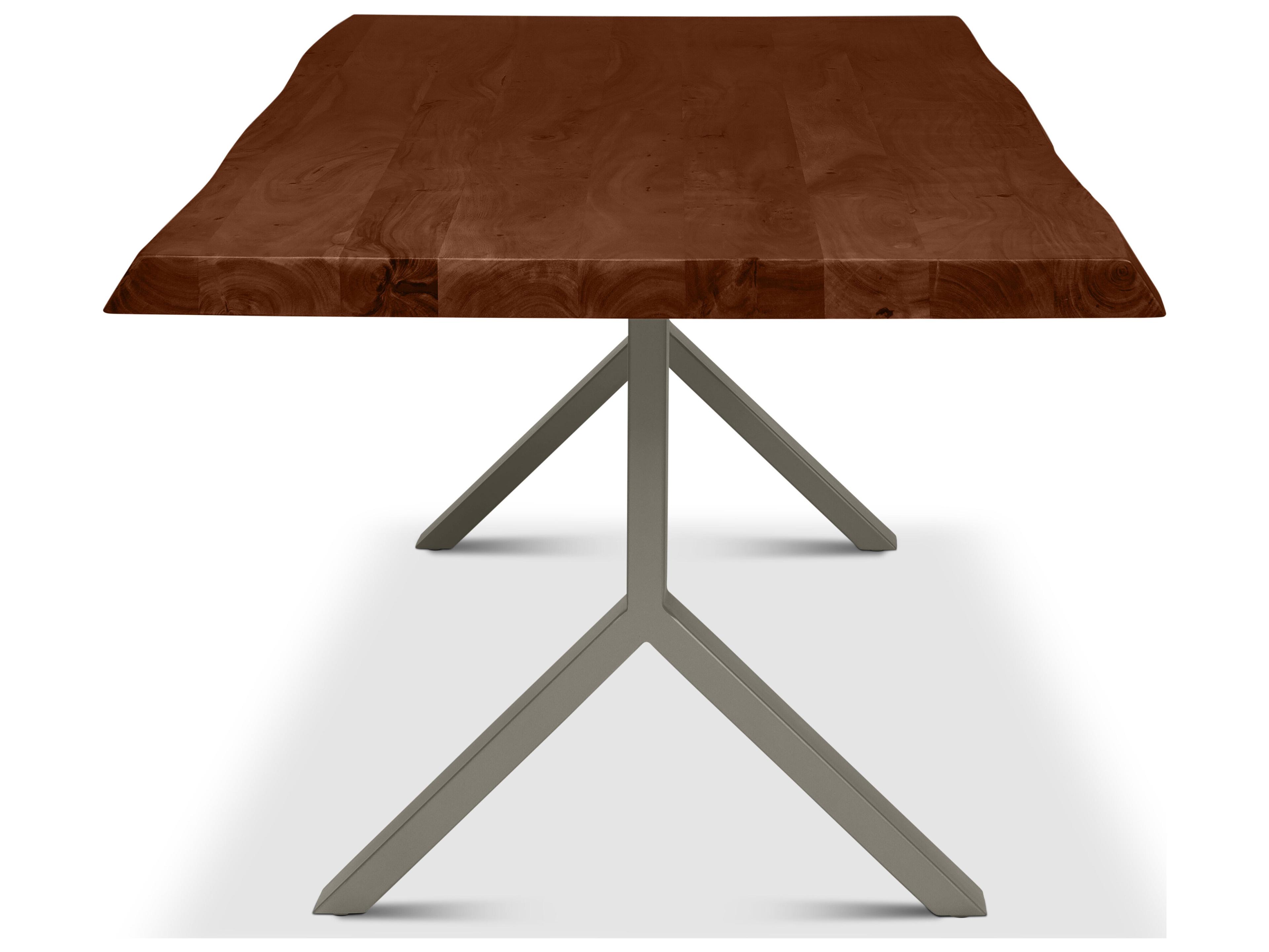 Urbia Brooks Dining Table Y Base Americano Top Pewter Base