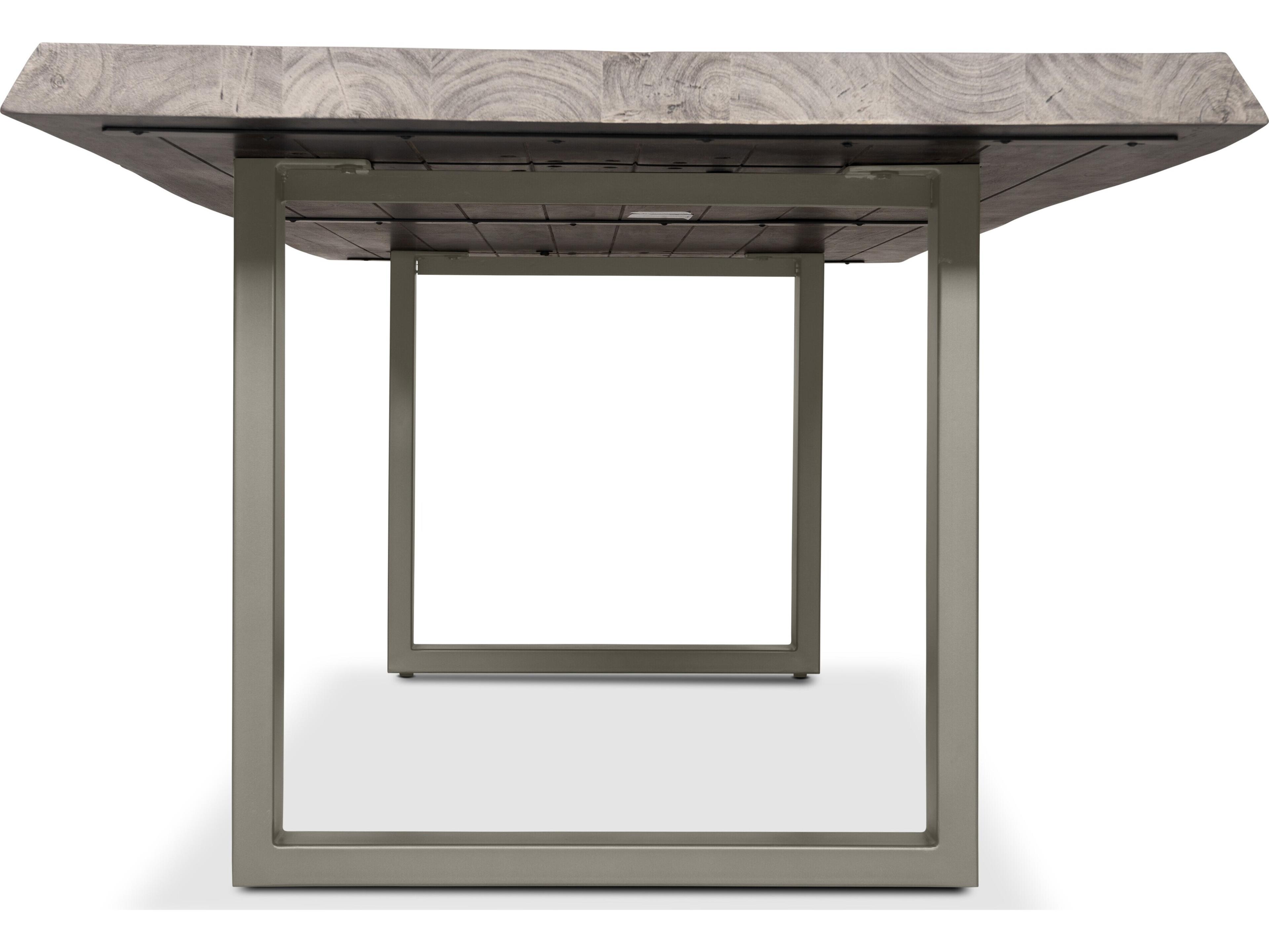Urbia Brooks Rectangular Wood Sandblasted Grey Pewter Dining Table