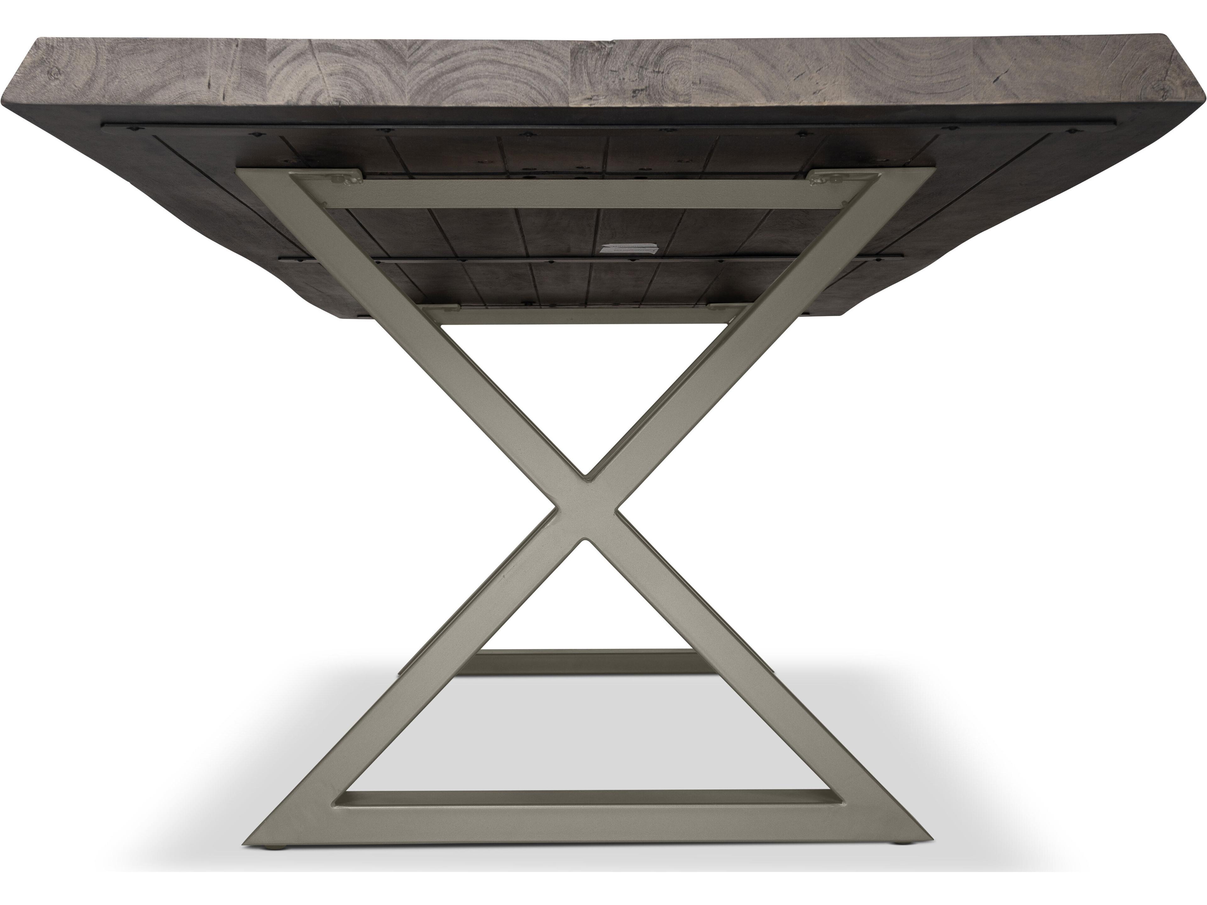 Urbia Brooks Rectangular Wood Sandblasted Grey Pewter Dining Table