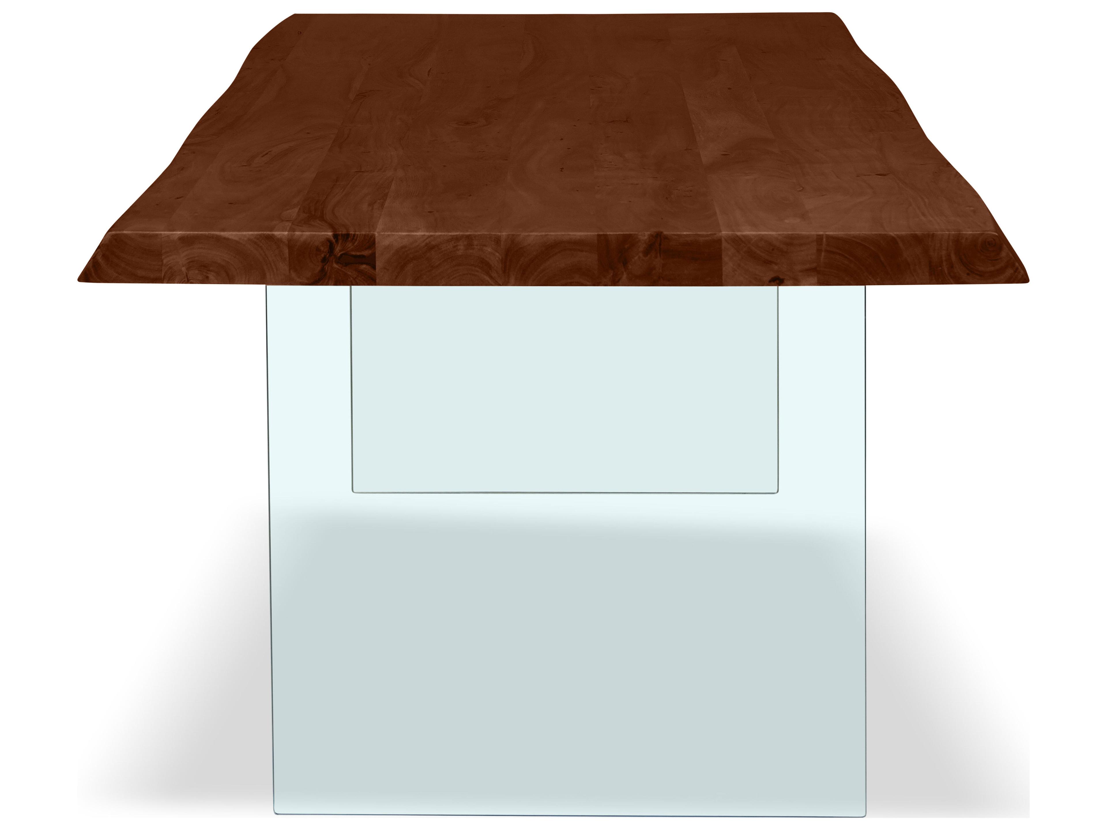 Urbia Brooks Rectangular Wood Americano Clear Dining Table