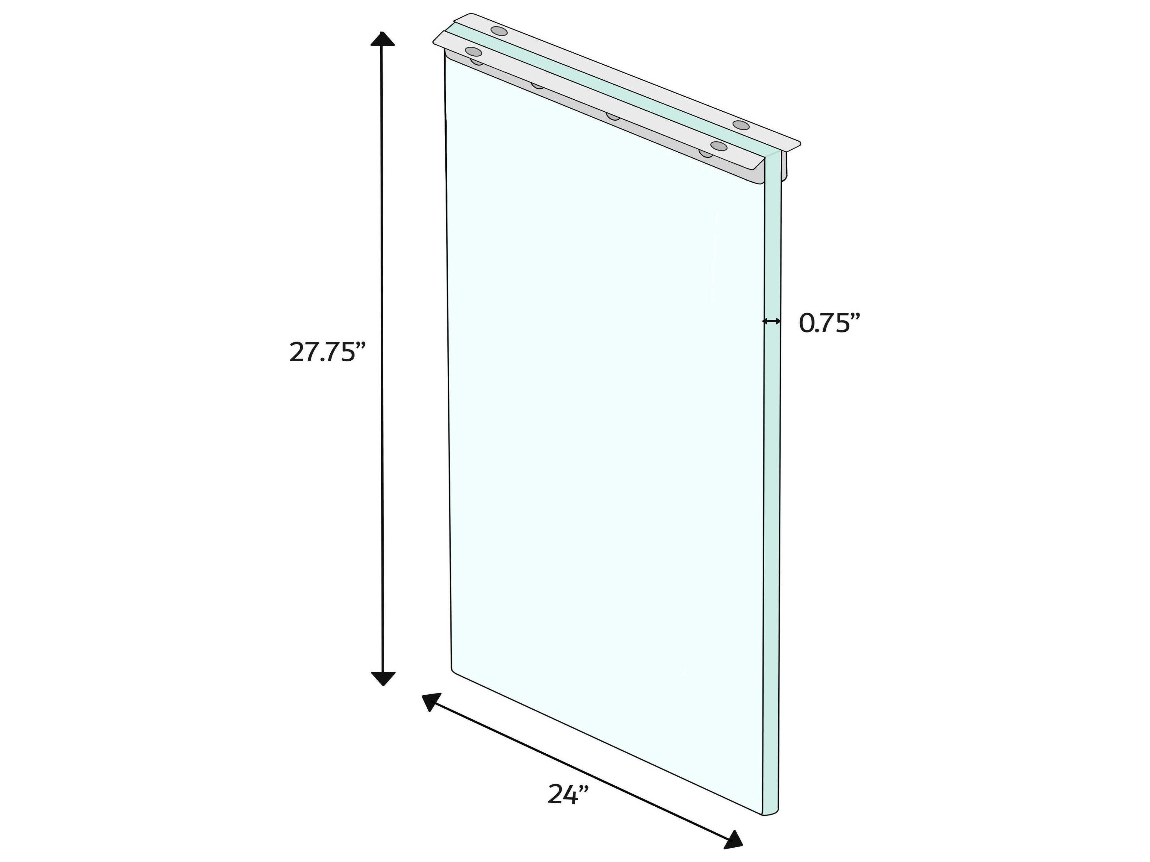 Urbia Brooks Rectangular Wood Americano Clear Dining Table