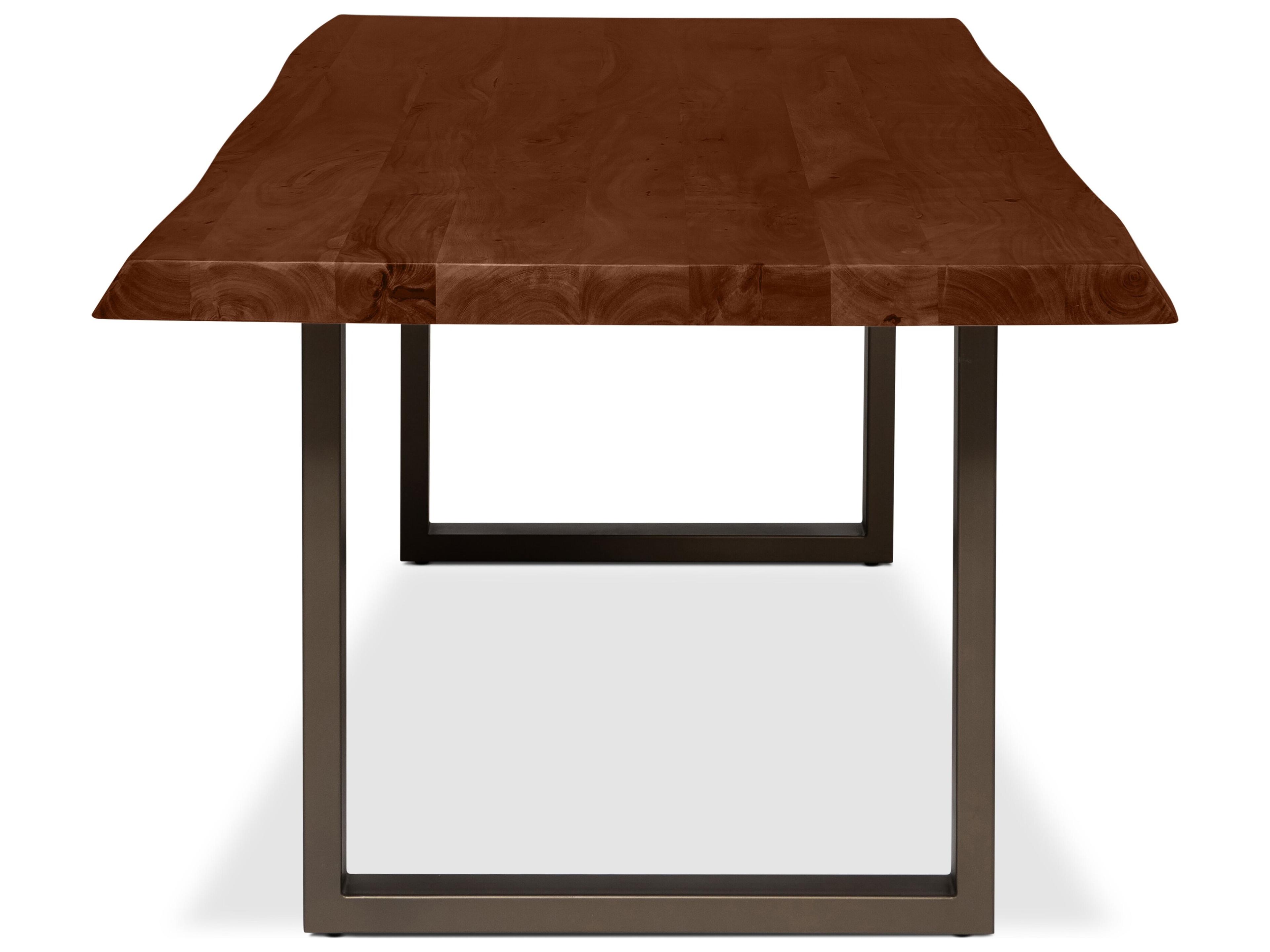 Urbia Brooks Rectangular Wood Americano Brass Dining Table