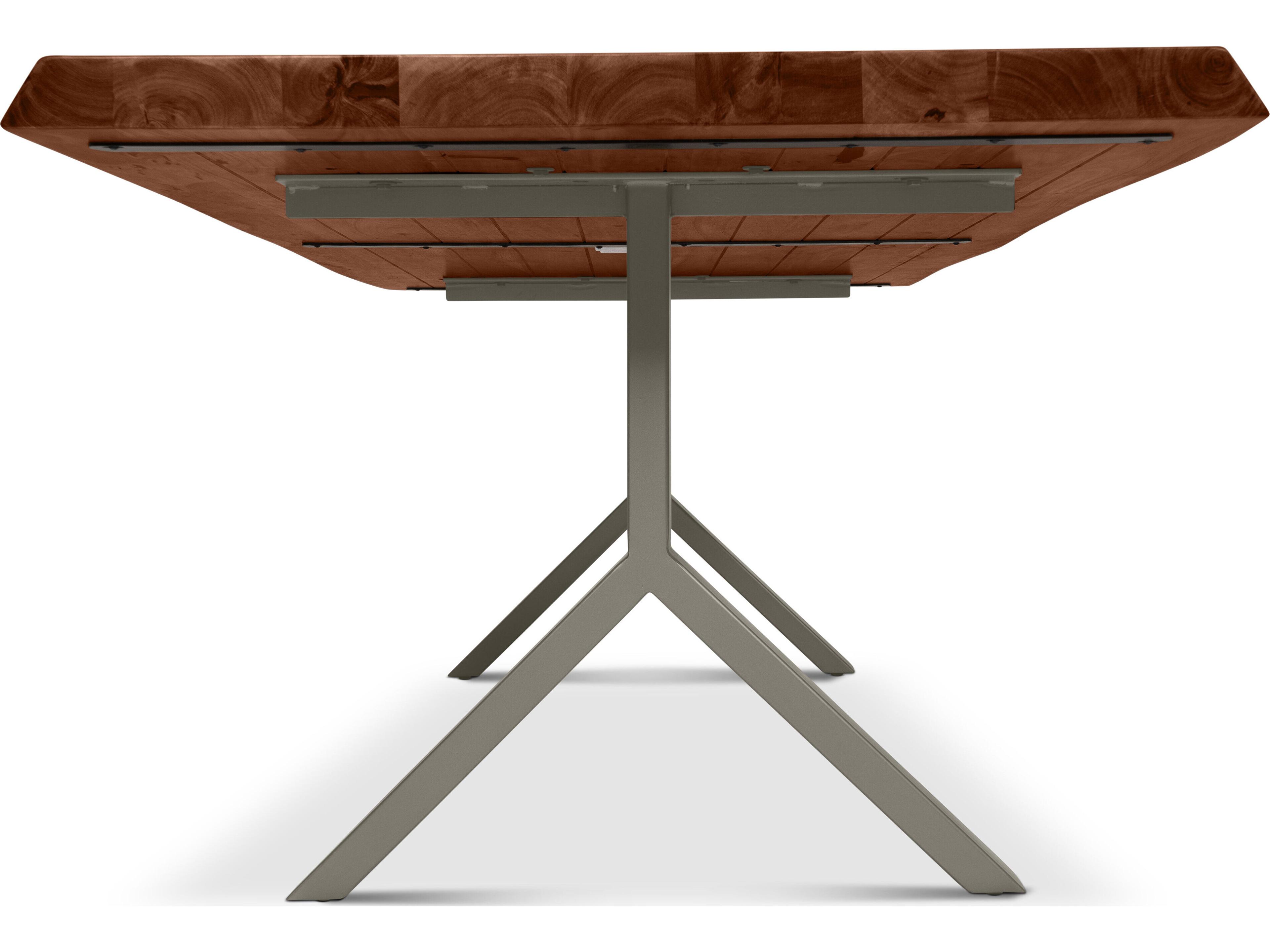 Urbia Brooks Dining Table Y Base Americano Top Pewter Base