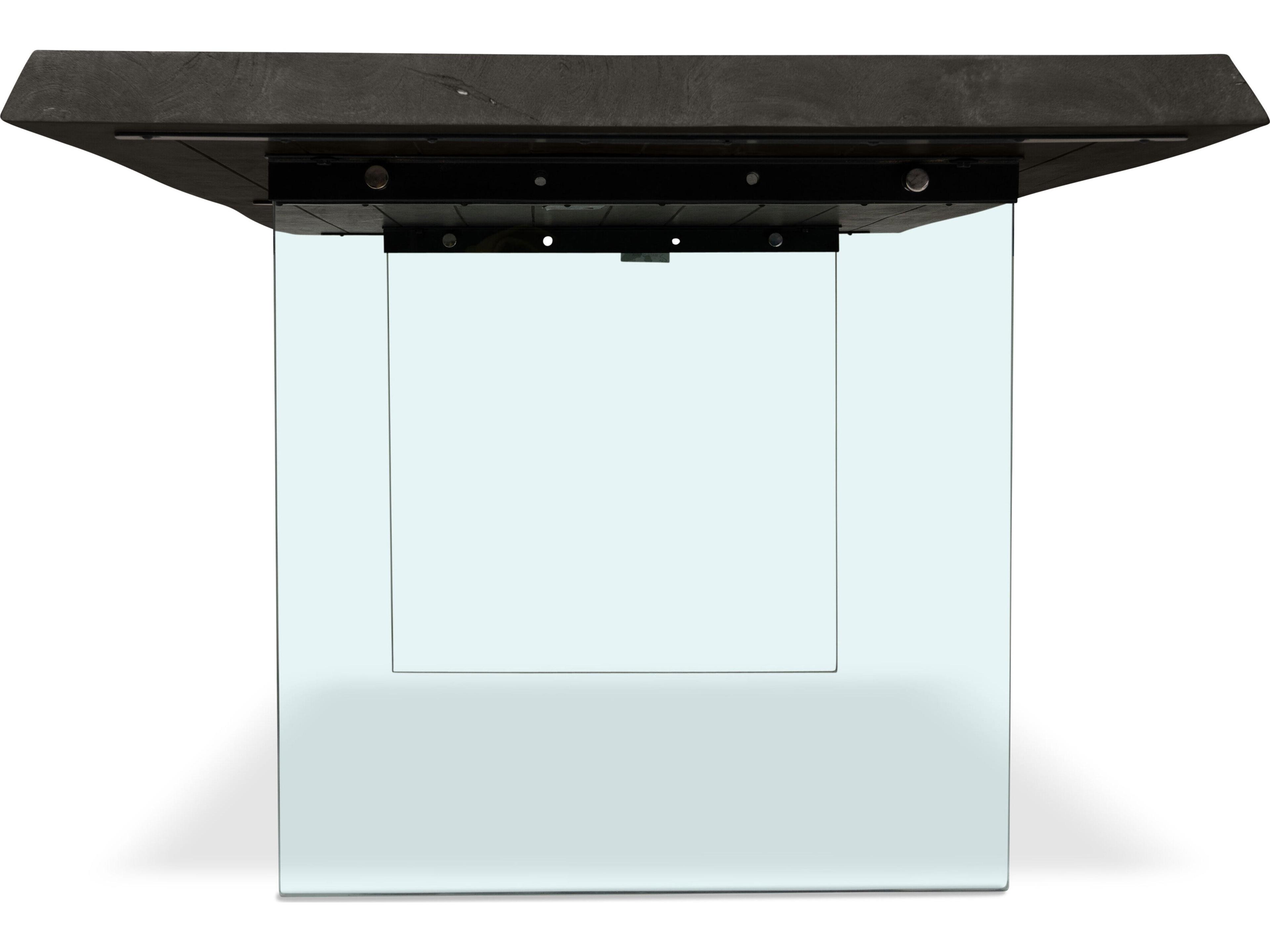 Urbia Brooks Rectangular Wood Ebonized Clear Dining Table
