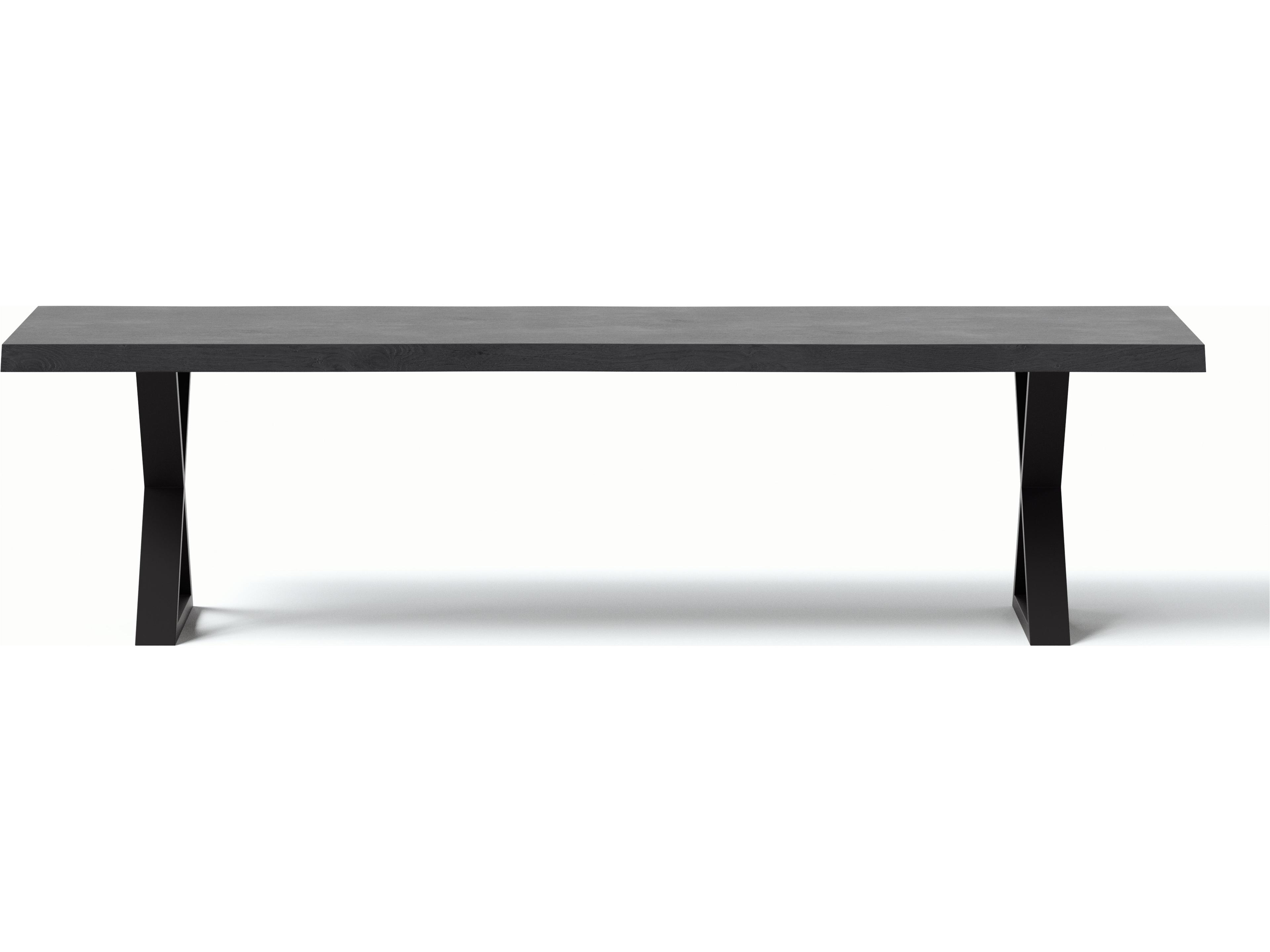 Brooks Dining Table Black Ebonized Solid Wood Rectangular
