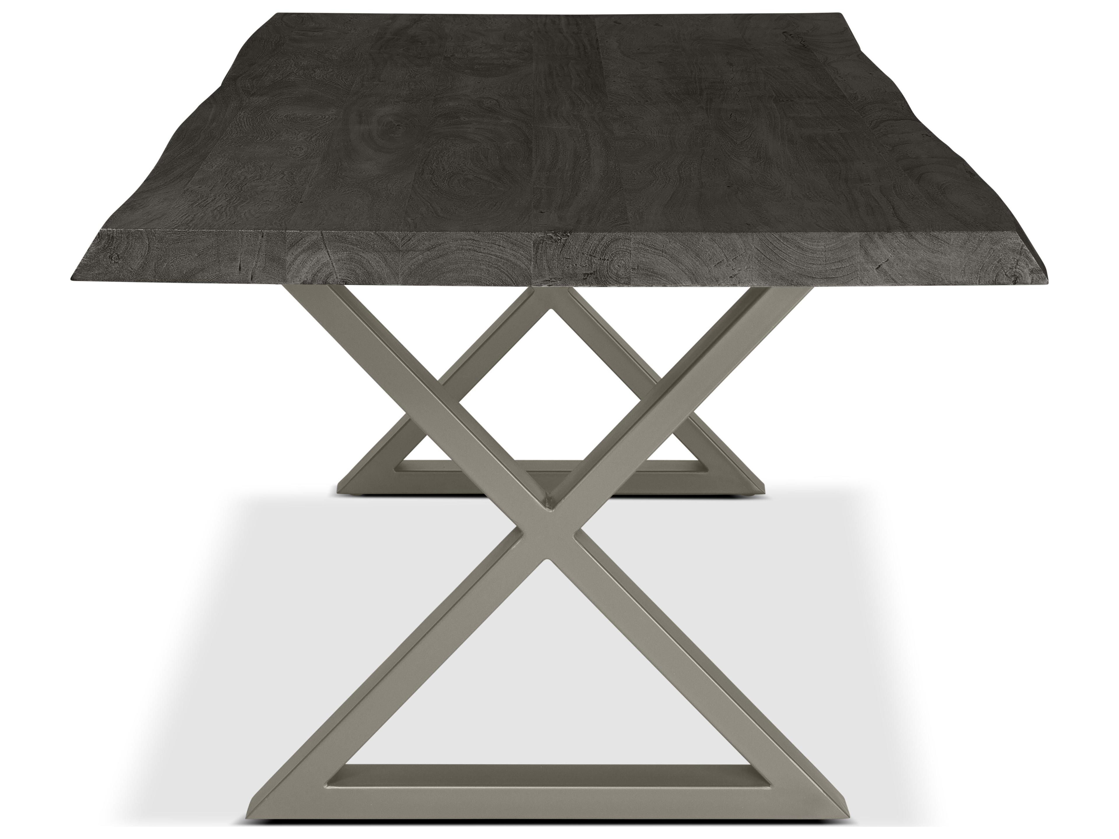 Urbia Brooks Rectangular Wood Ebonized Pewter Dining Table