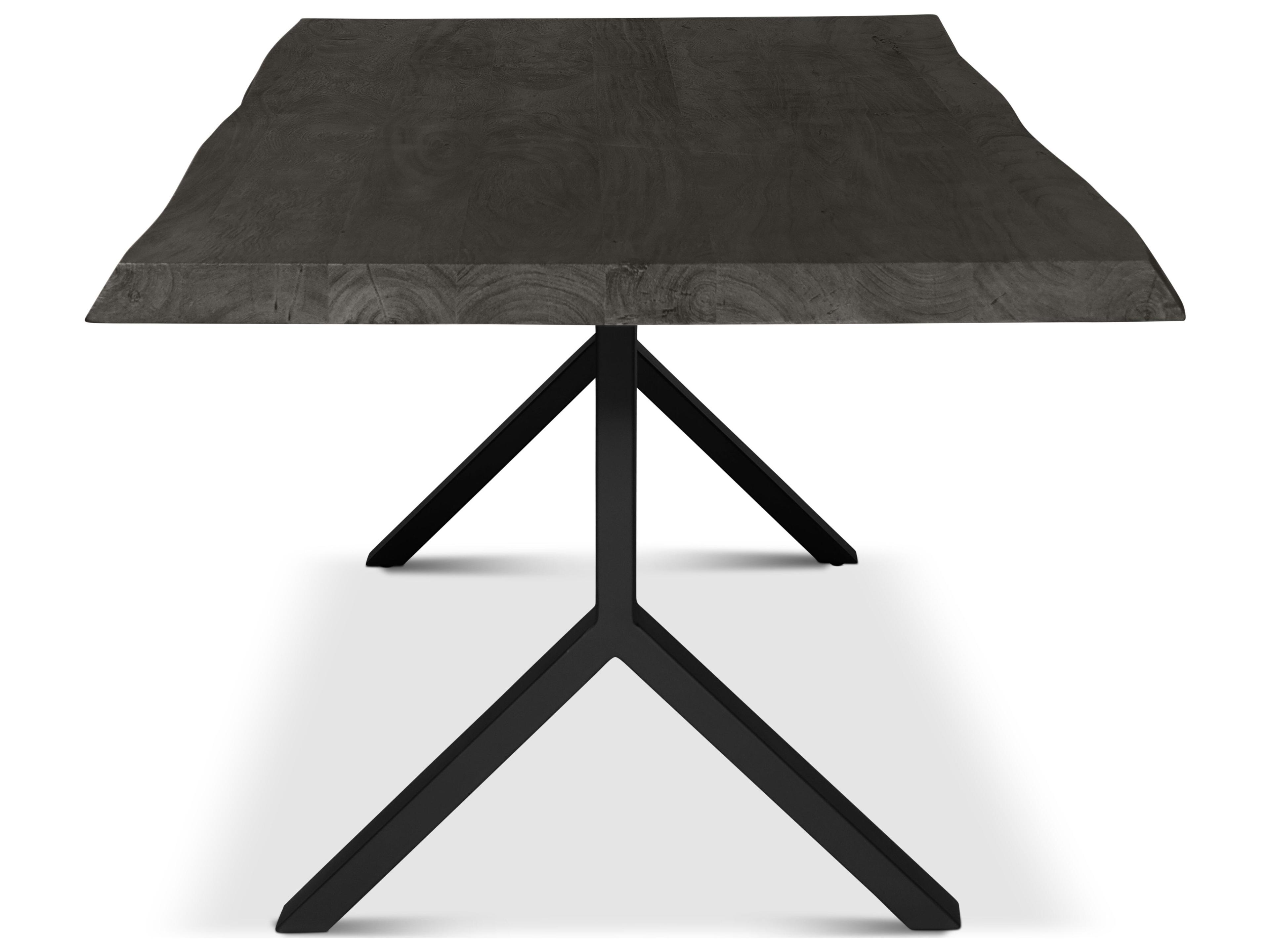 Urbia Brooks Dining Table Y Base Ebonized Top Black Base