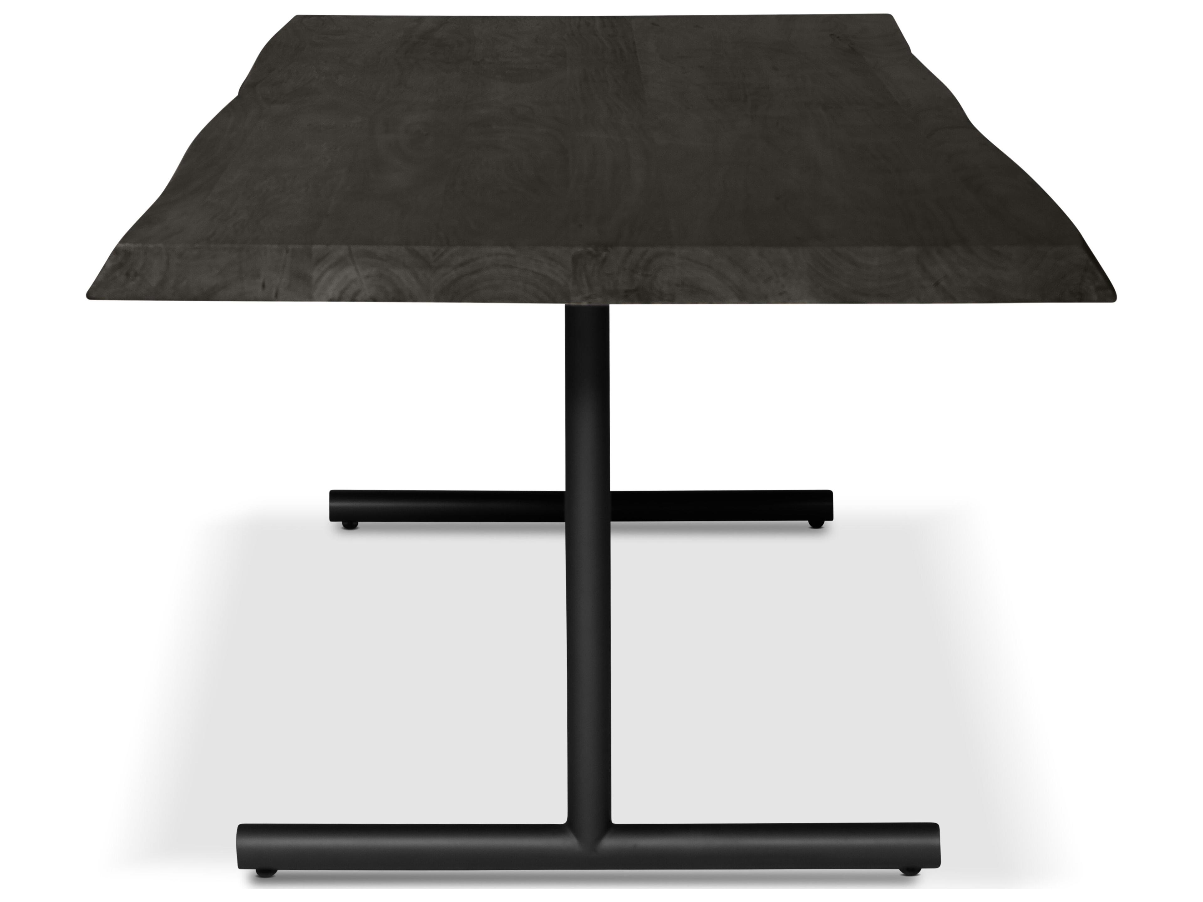 Urbia Brooks Dining Table T Base Ebonized Top Black Base