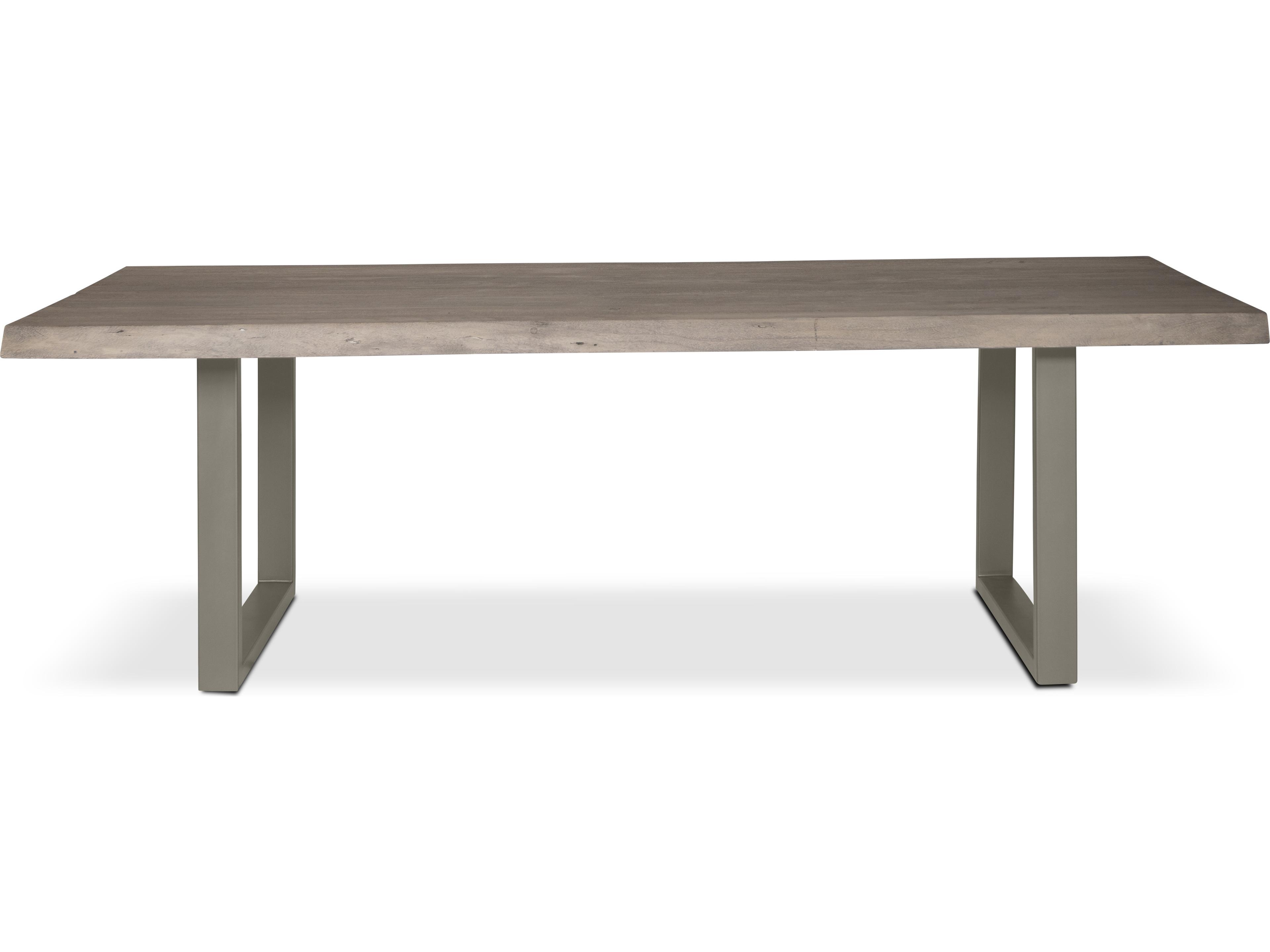 Urbia Brooks Rectangular Wood Sandblasted Grey Pewter Dining Table