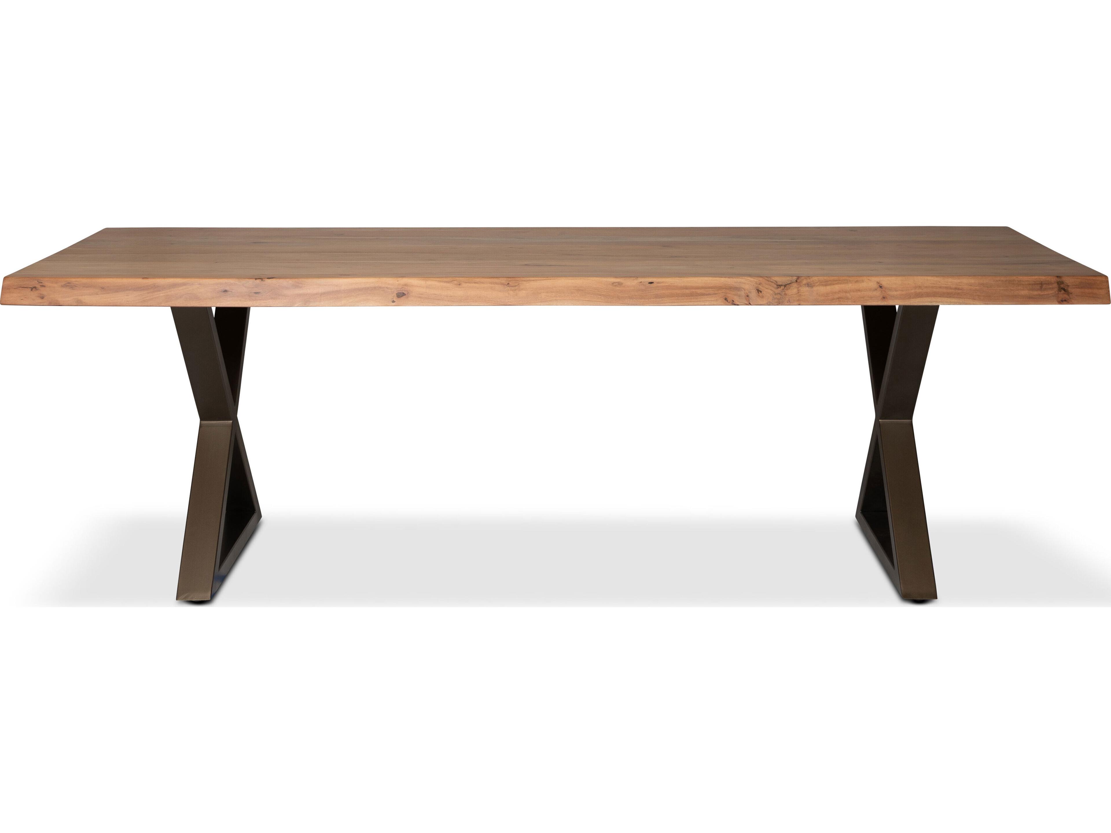 Urbia Brooks Teak Brass Dining Table