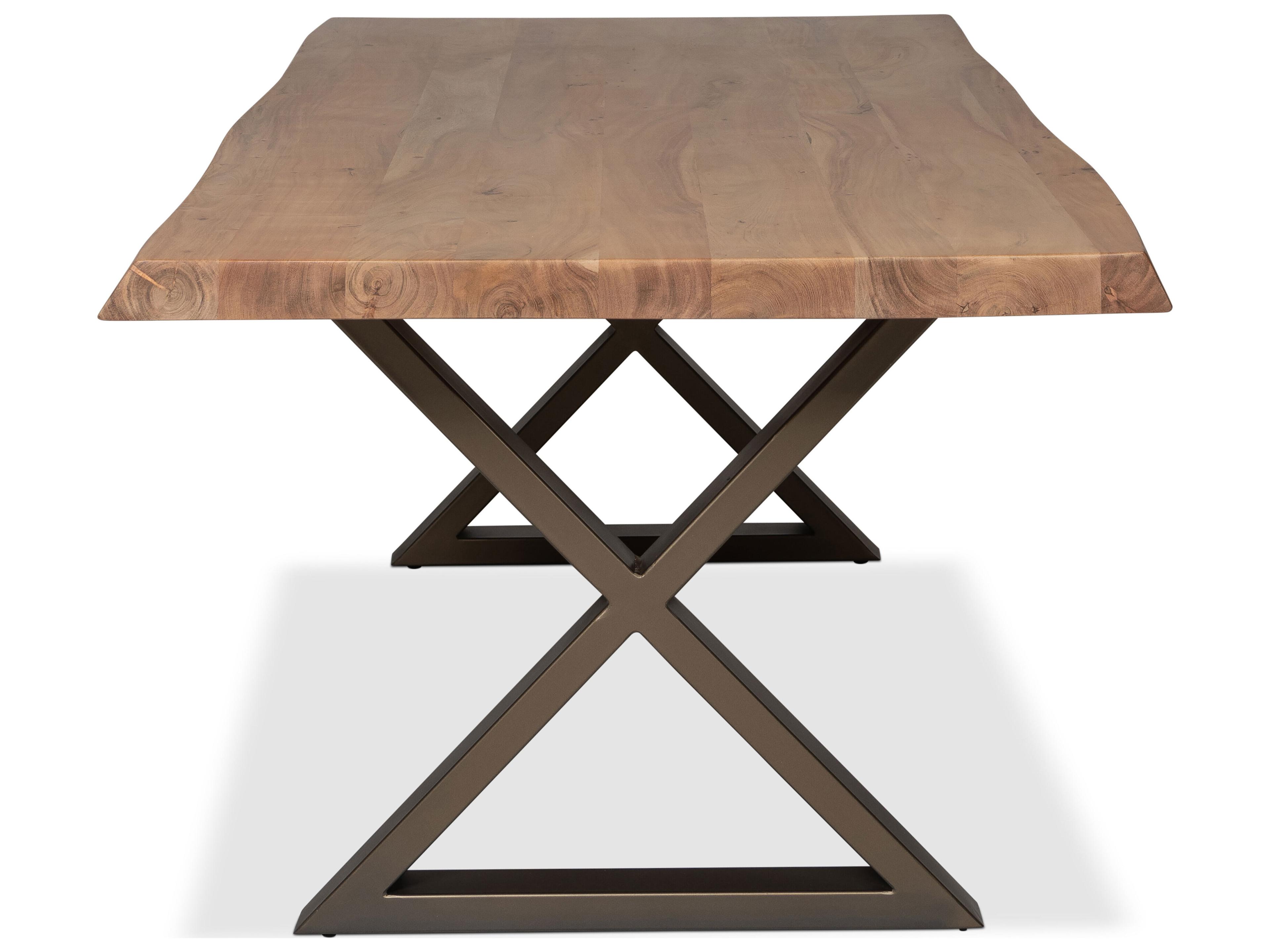 Urbia Brooks Teak Brass Dining Table