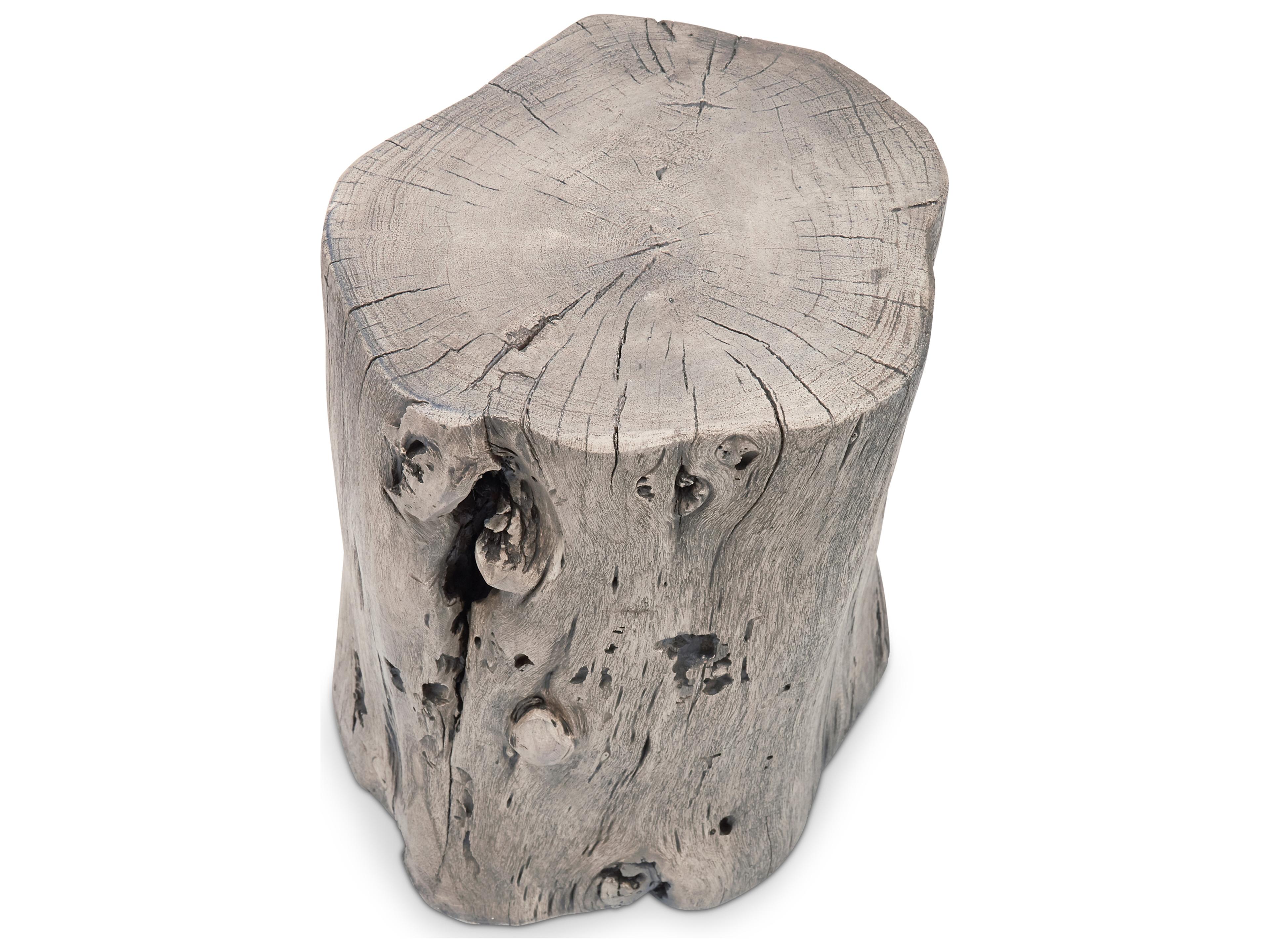 Urbia Brooks Round Wood Sandblasted Grey End Table