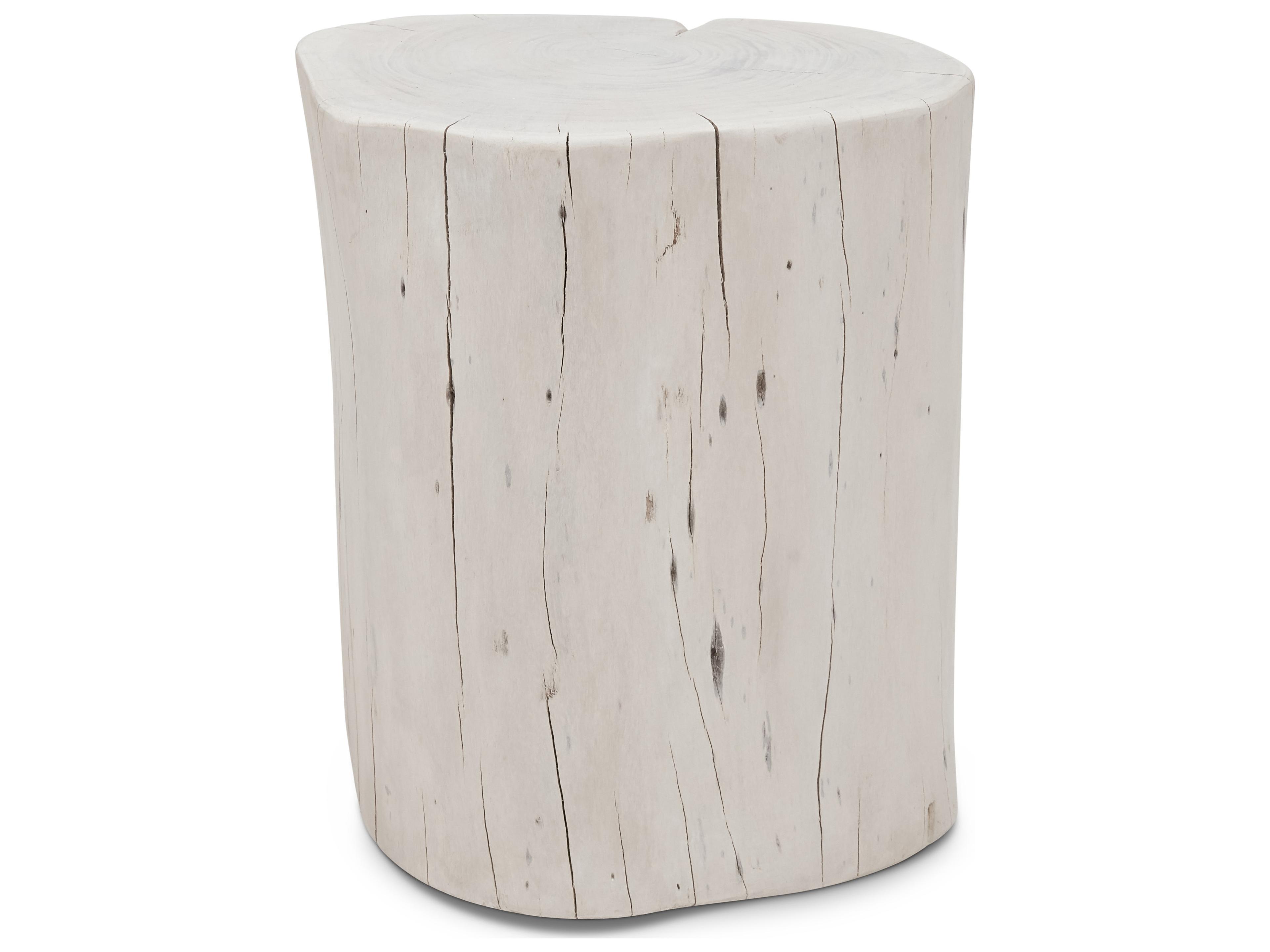 Urbia Brooks Round Wood White Wash End Table