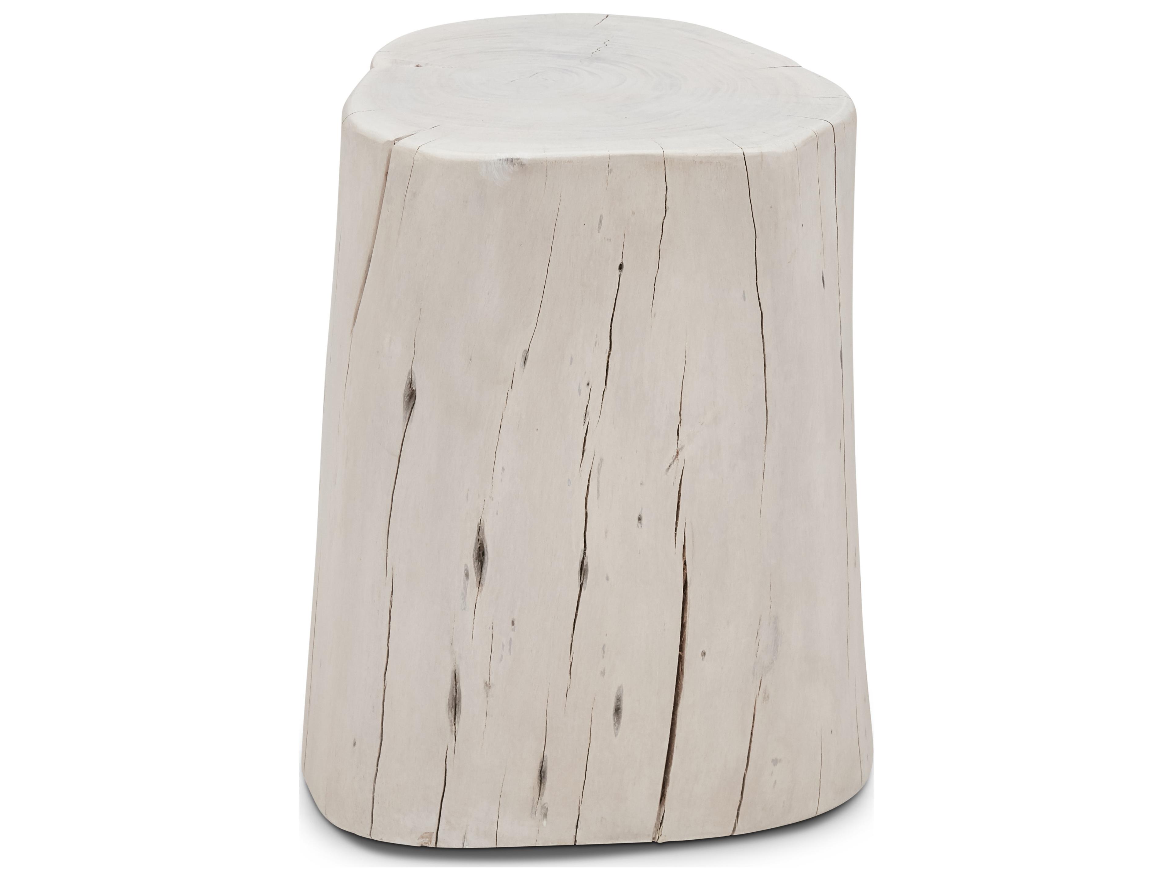 Urbia Brooks Round Wood White Wash End Table
