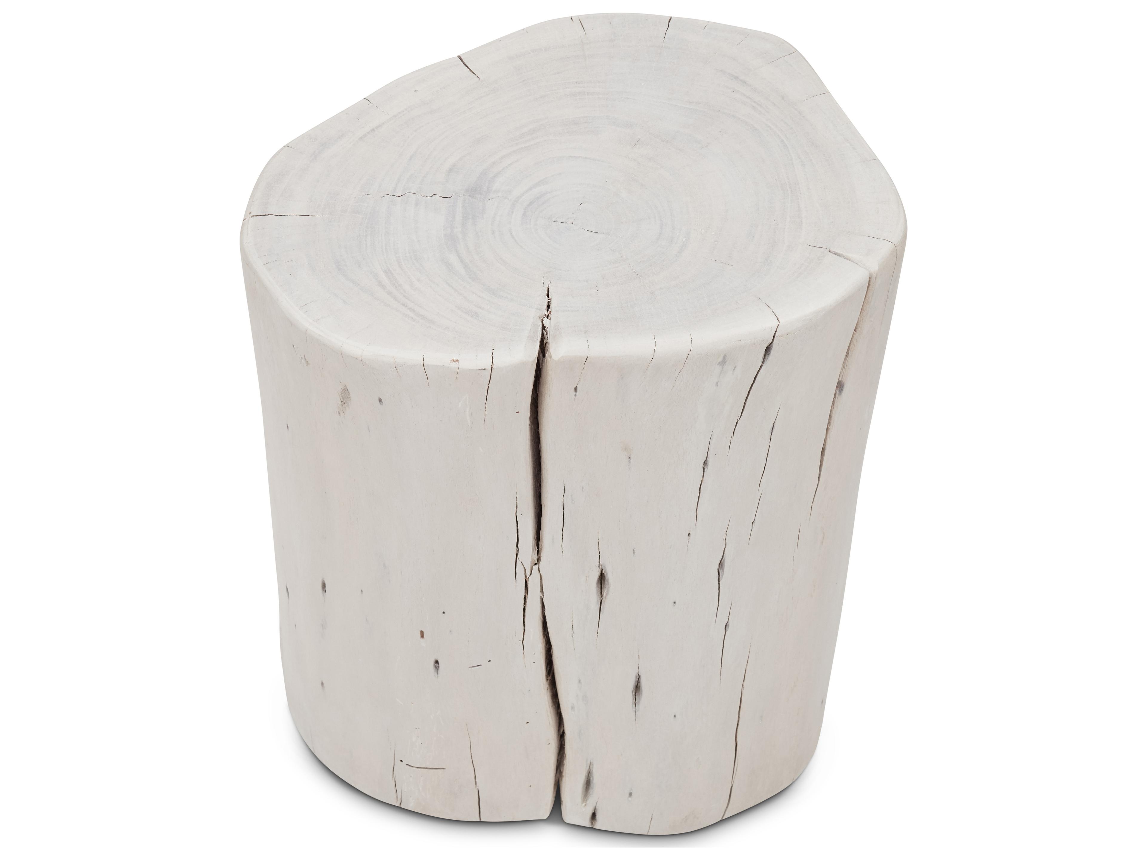 Urbia Brooks Round Wood White Wash End Table