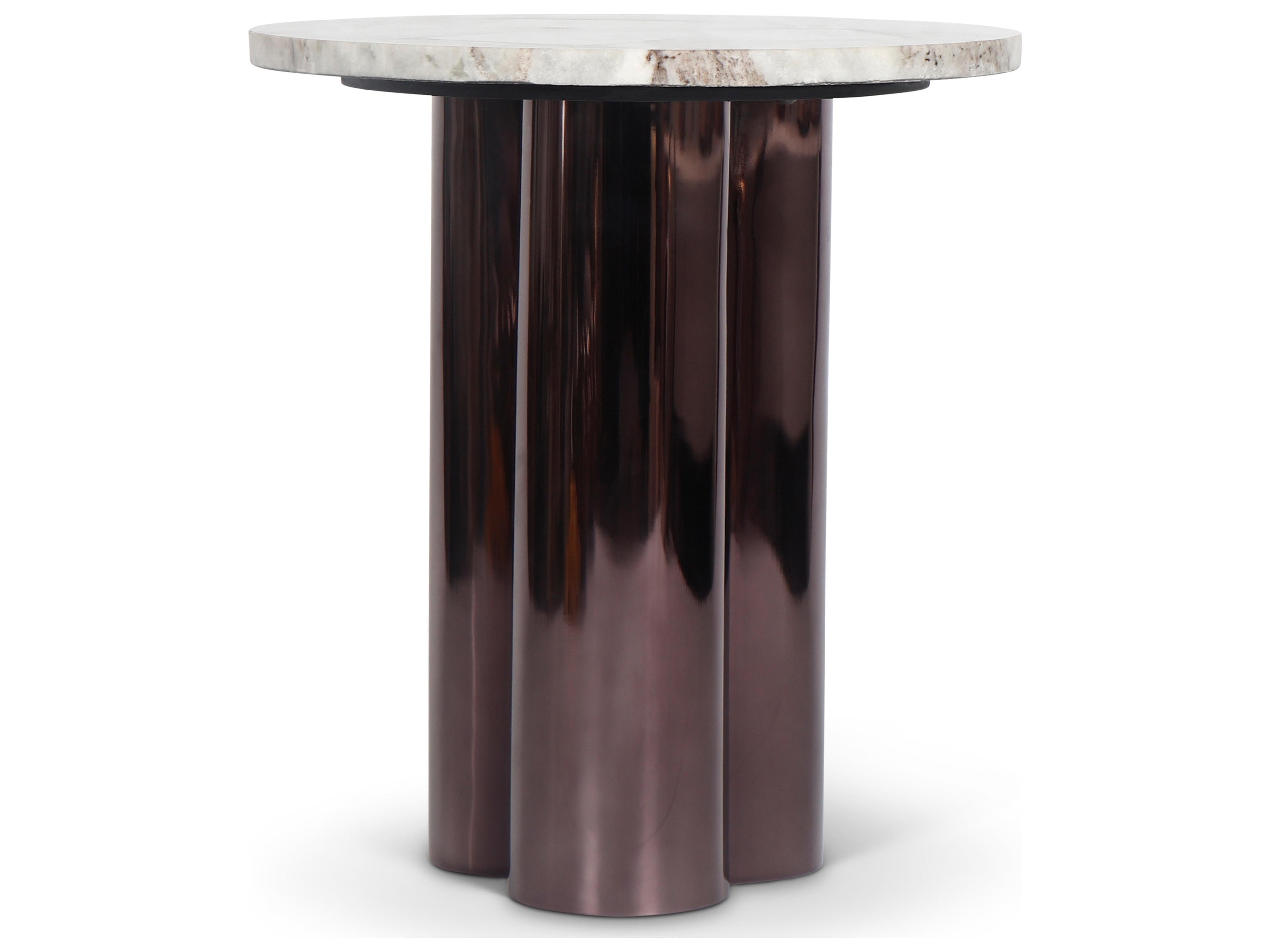 Urbia Marbelle Round Marble Martie End Table