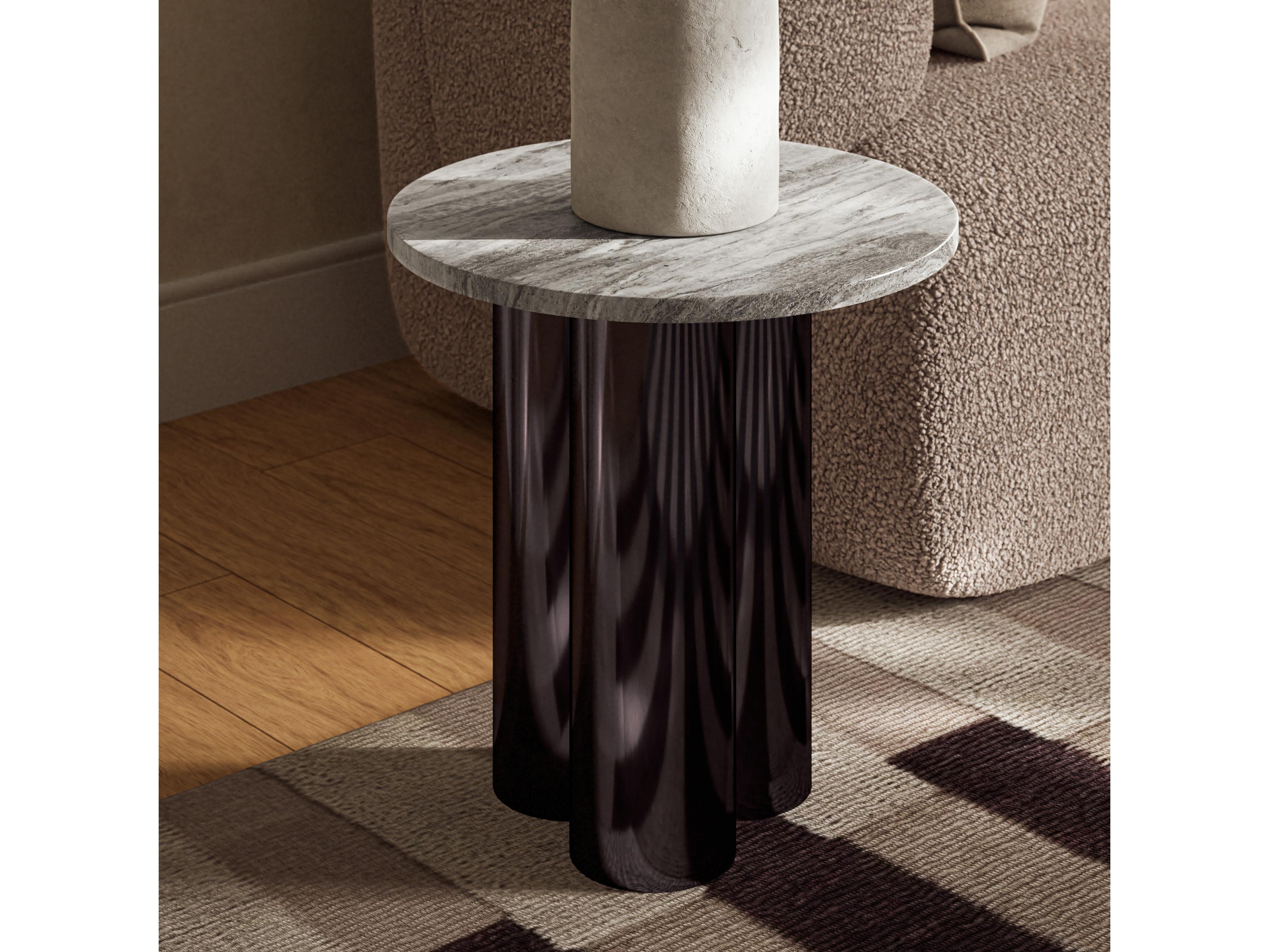 Urbia Marbelle Round Marble Martie End Table