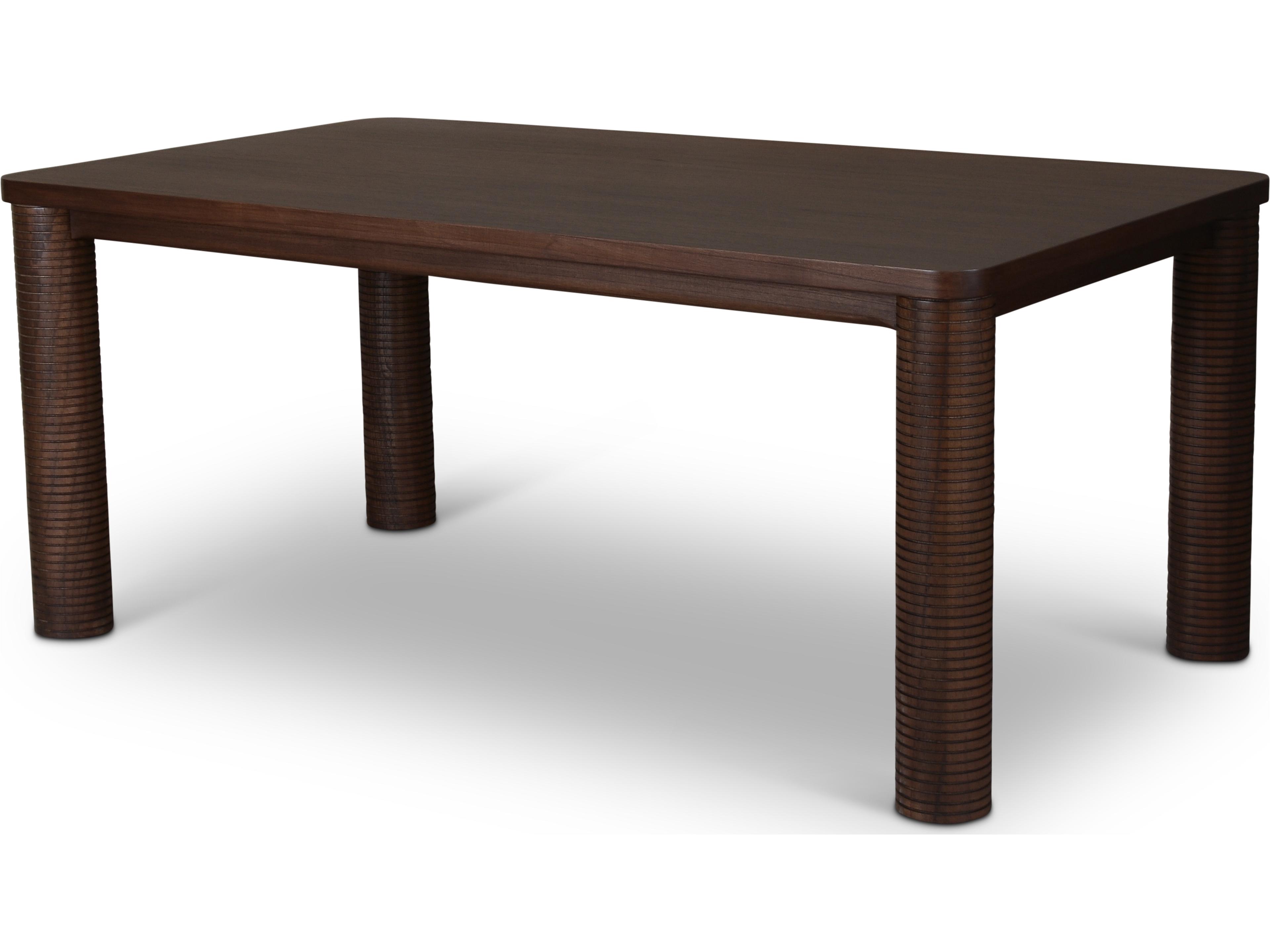 Luna Rectangular Wood Roasted Coffee Dining Table