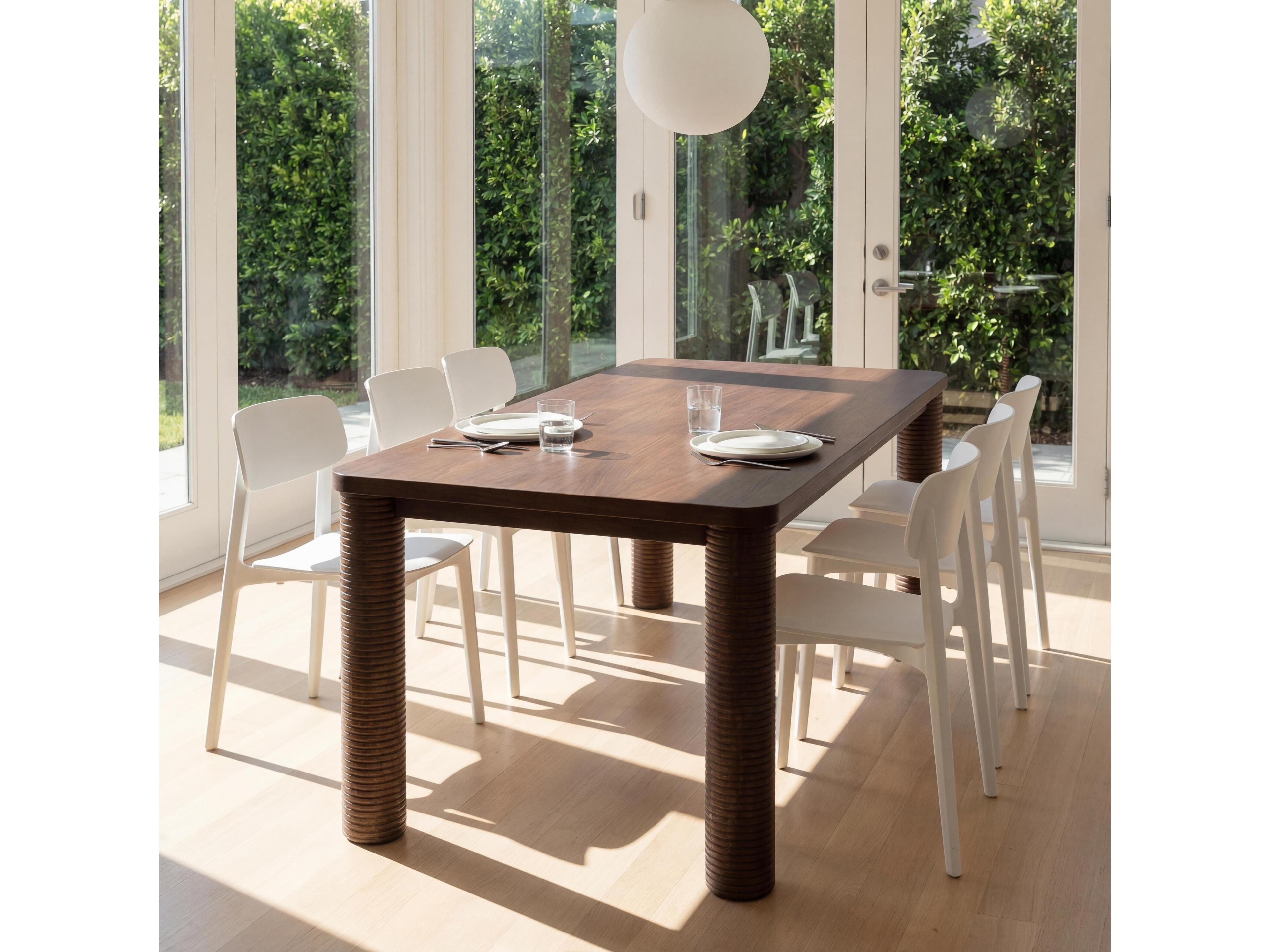 Urbia Luna Rectangular Wood Roasted Coffee Dining Table