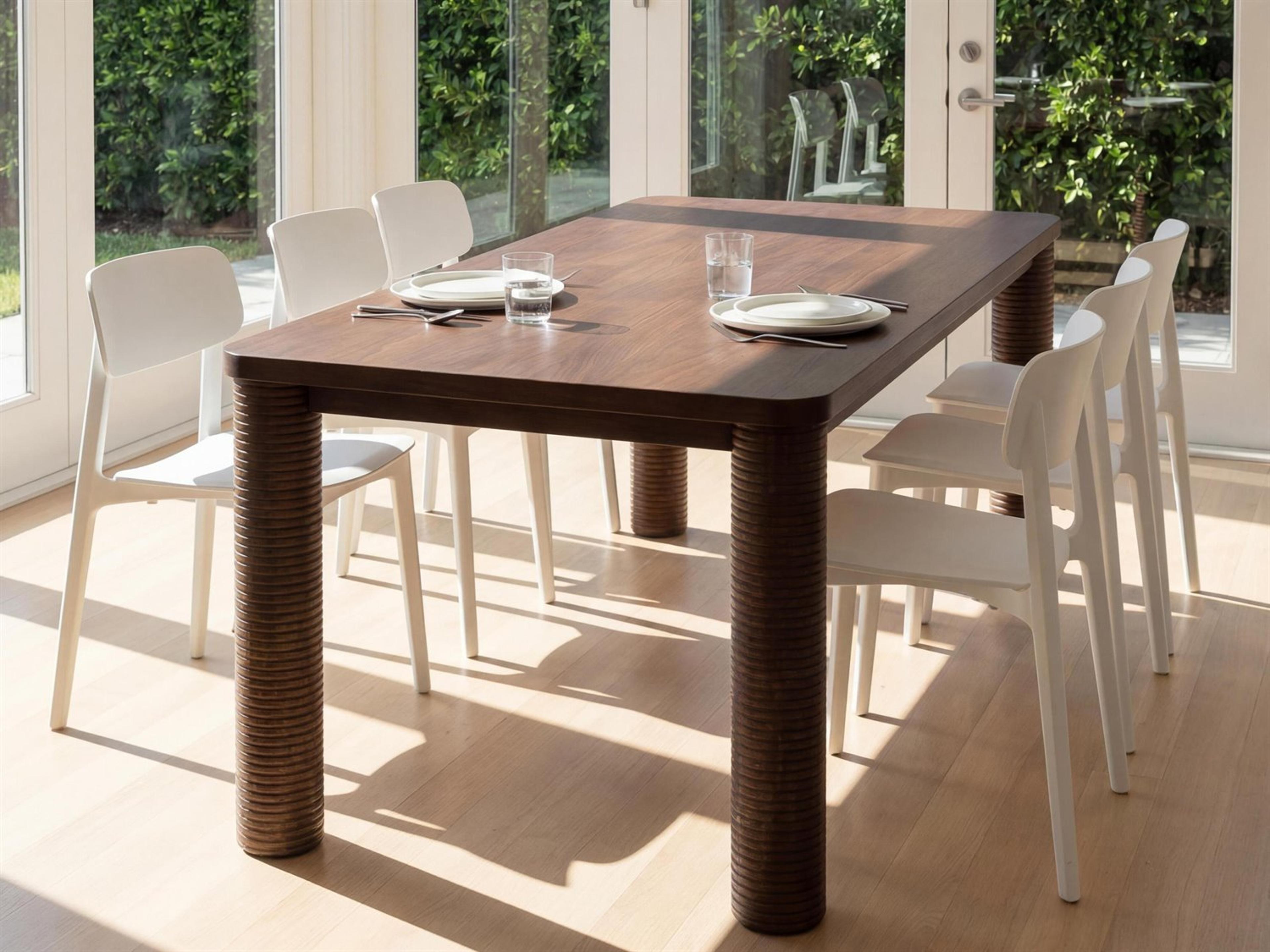 Urbia Luna Rectangular Wood Roasted Coffee Dining Table