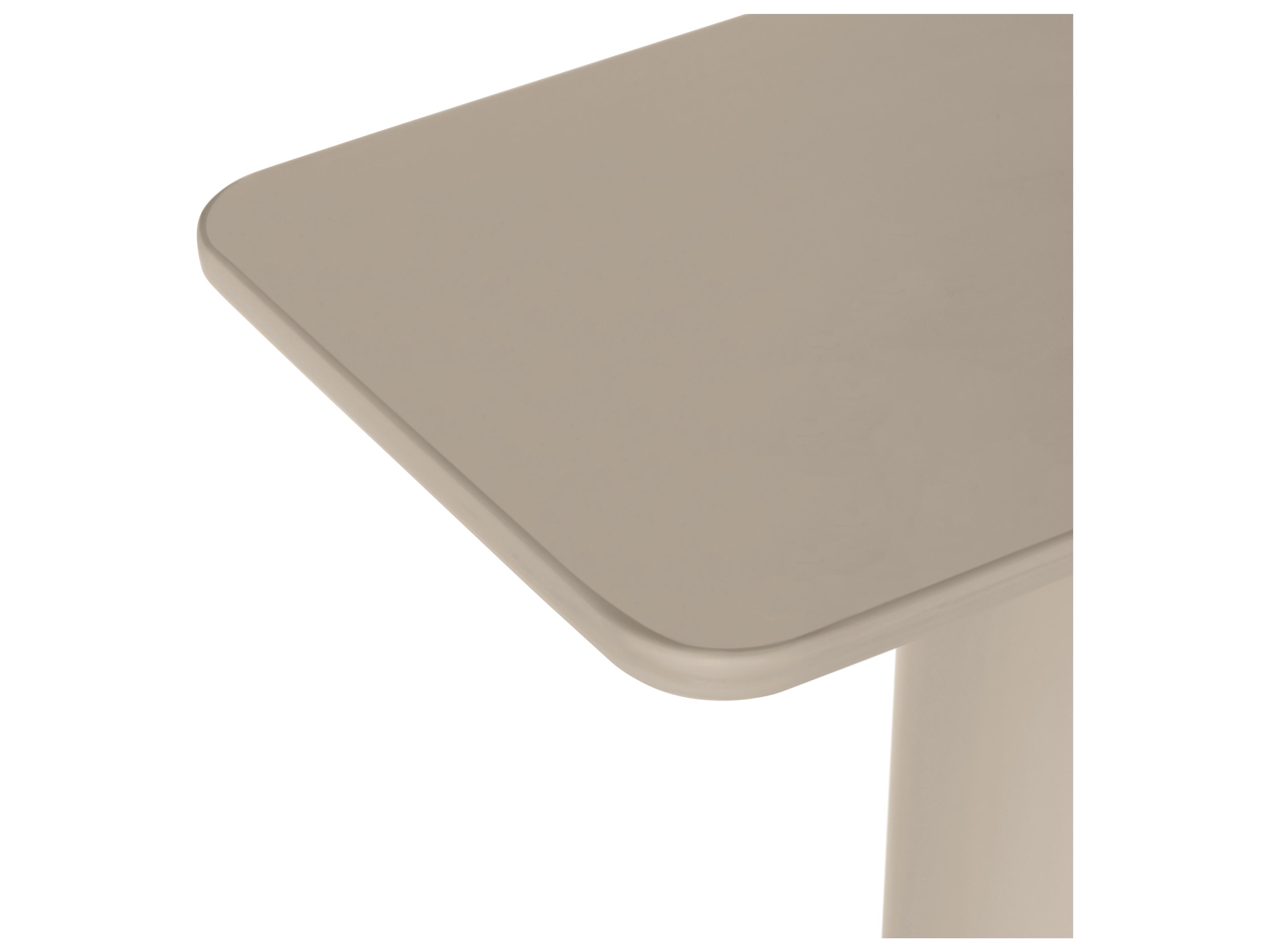 Urbia Alessia Rectangular Metal Latte Taupe End Table