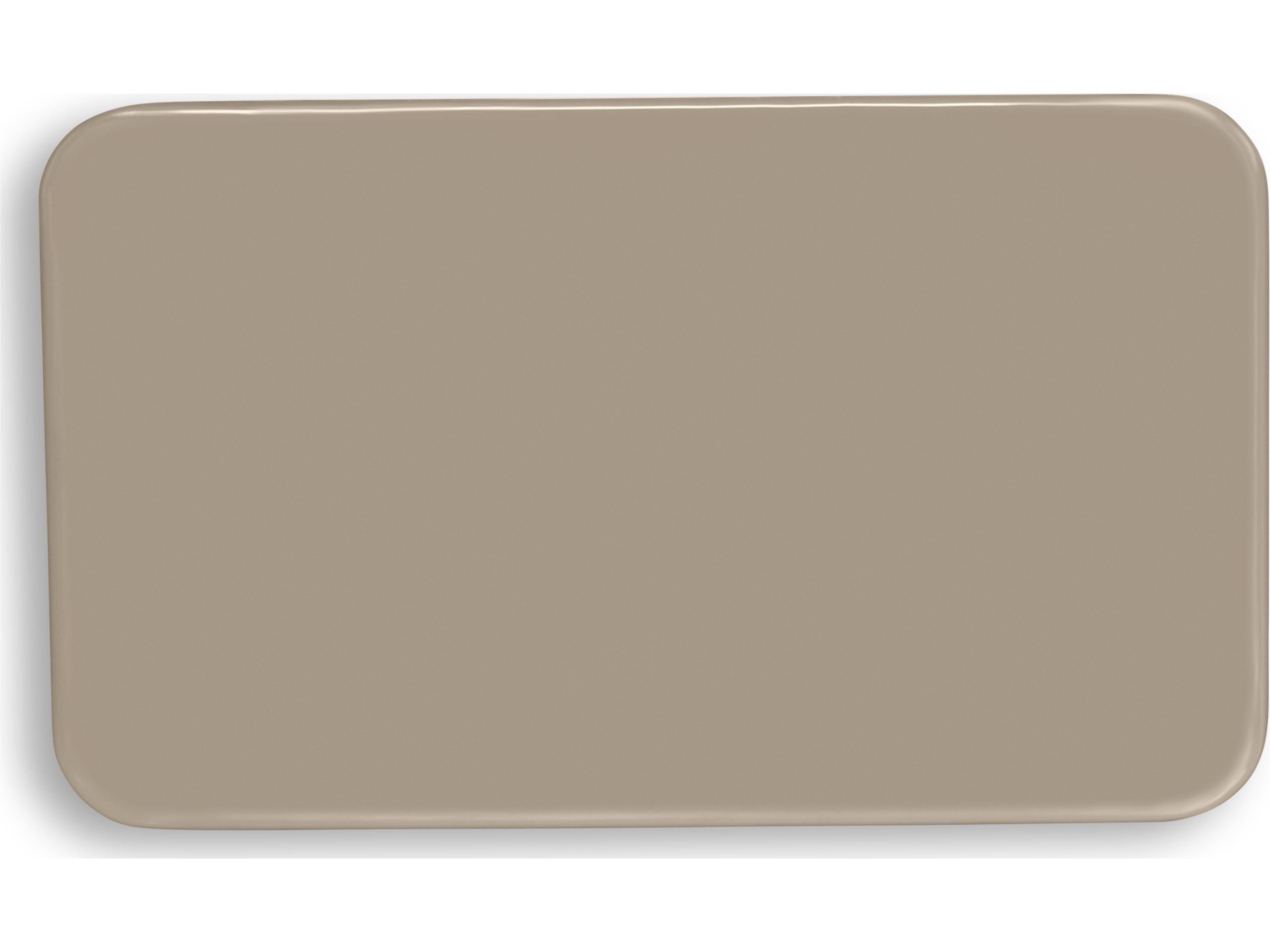 Urbia Alessia Rectangular Metal Latte Taupe End Table