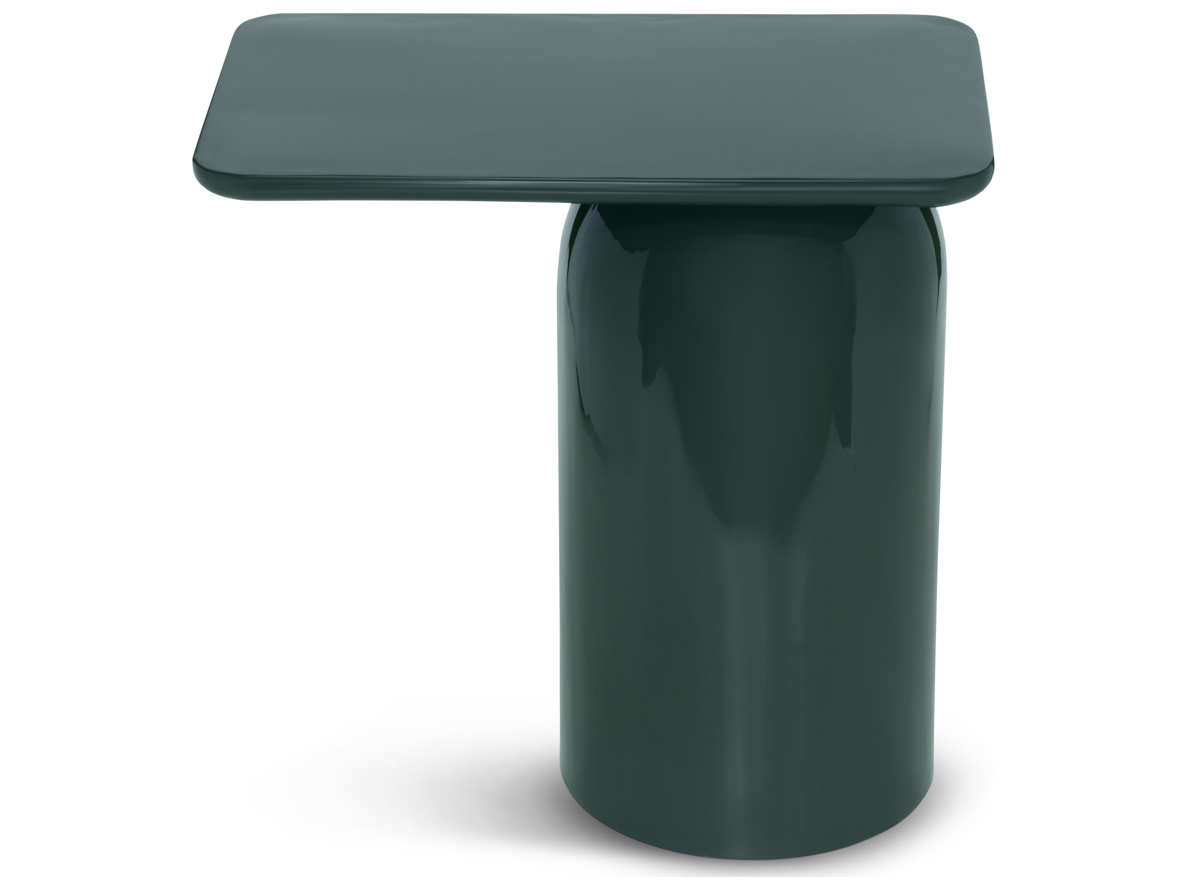 Urbia Alessia Rectangular Metal Obsidian Green End Table
