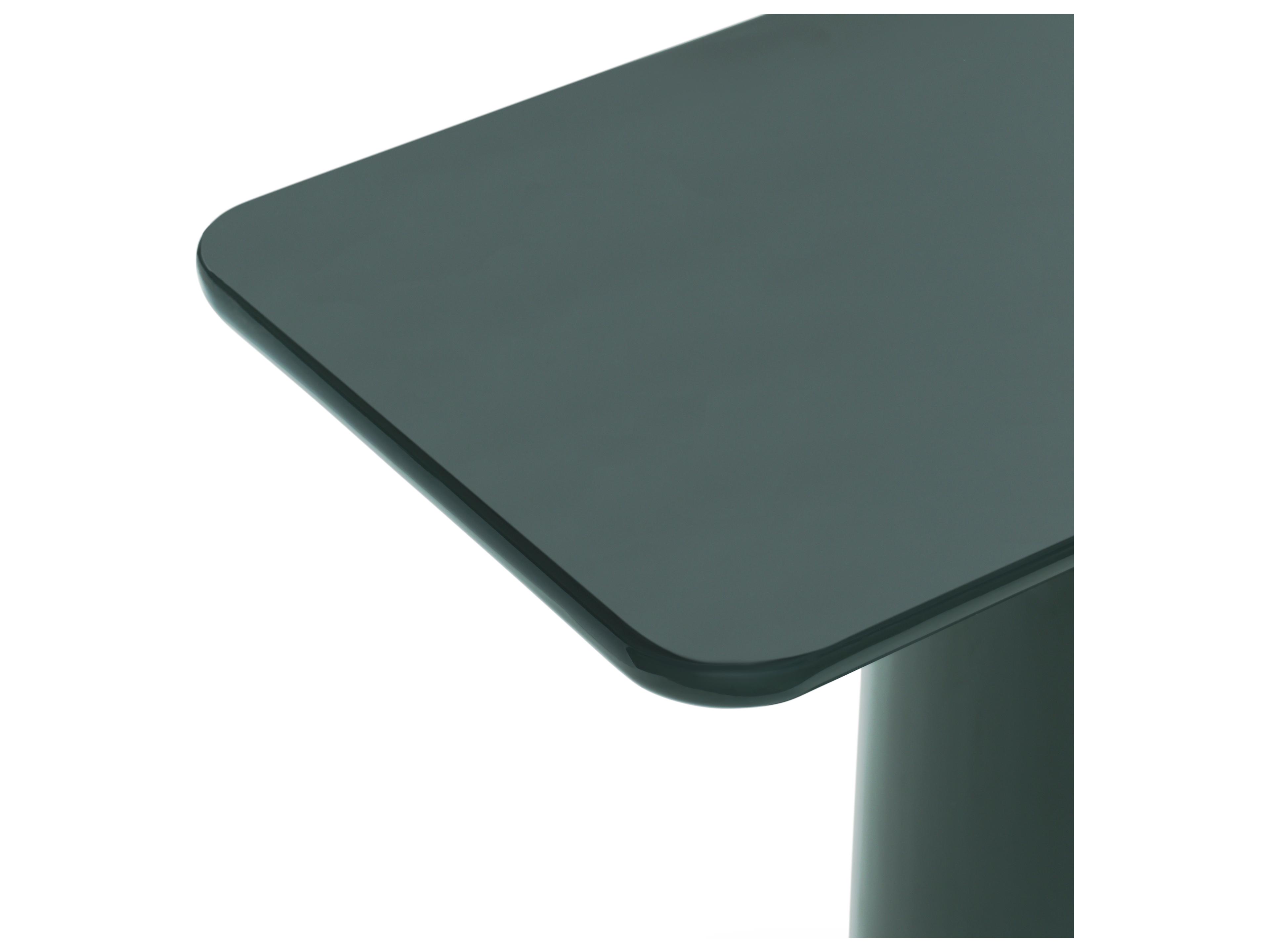 Urbia Alessia Rectangular Metal Obsidian Green End Table