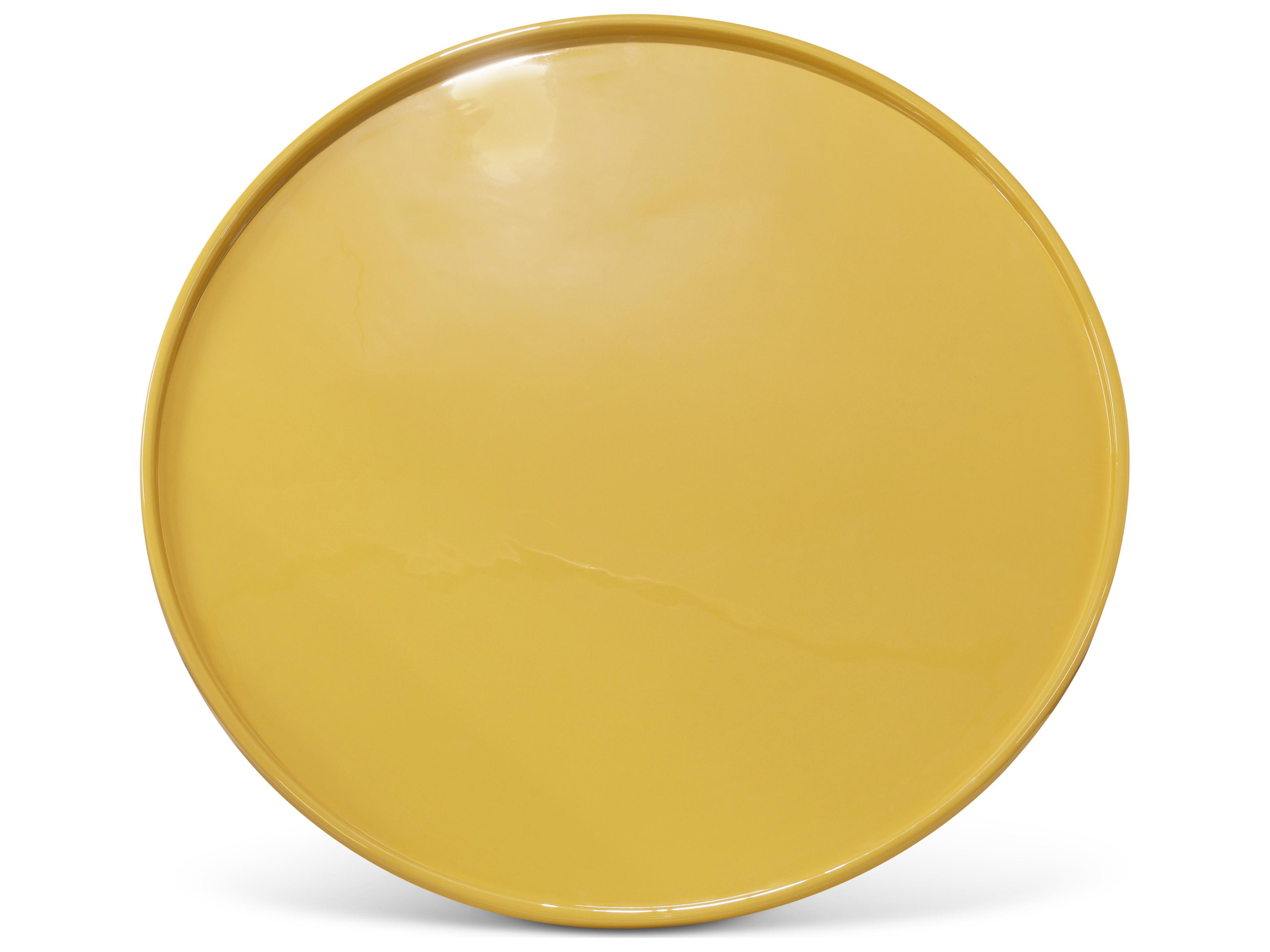Urbia Eclat Round Metal Yellow Ochre Coffee Table