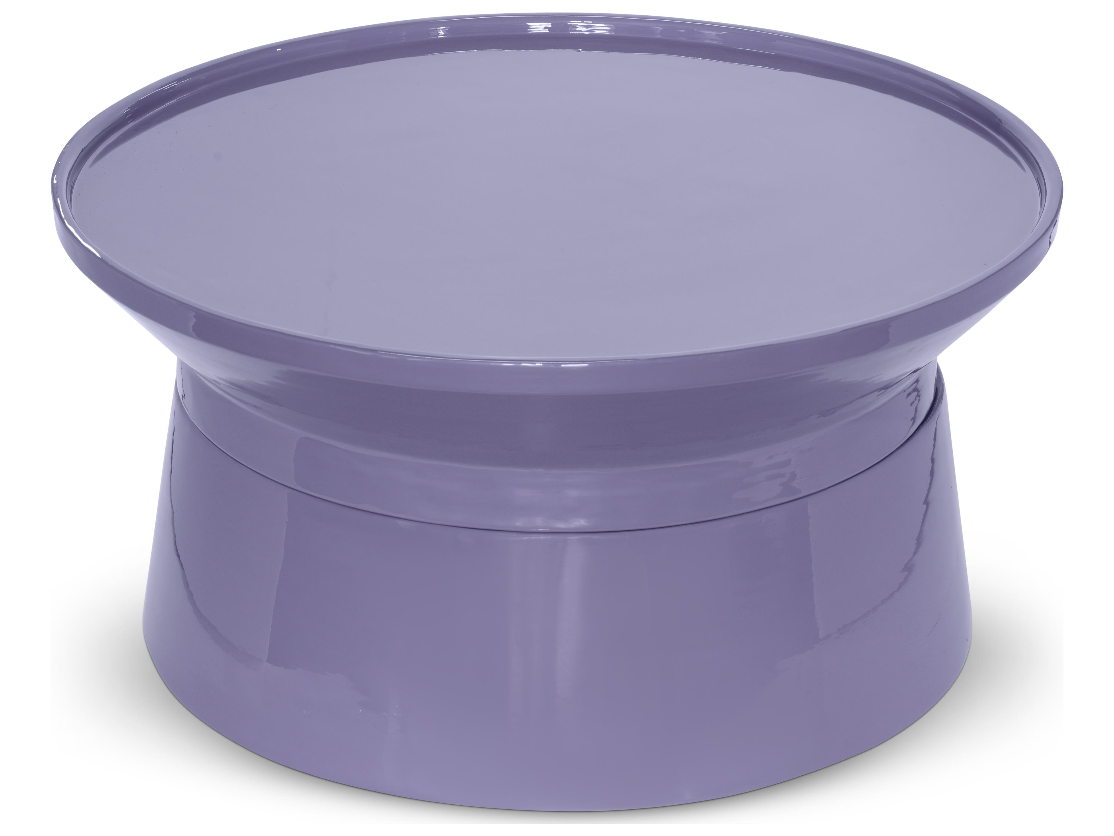 Urbia Sabine Round Metal Lavender Purple Coffee Table