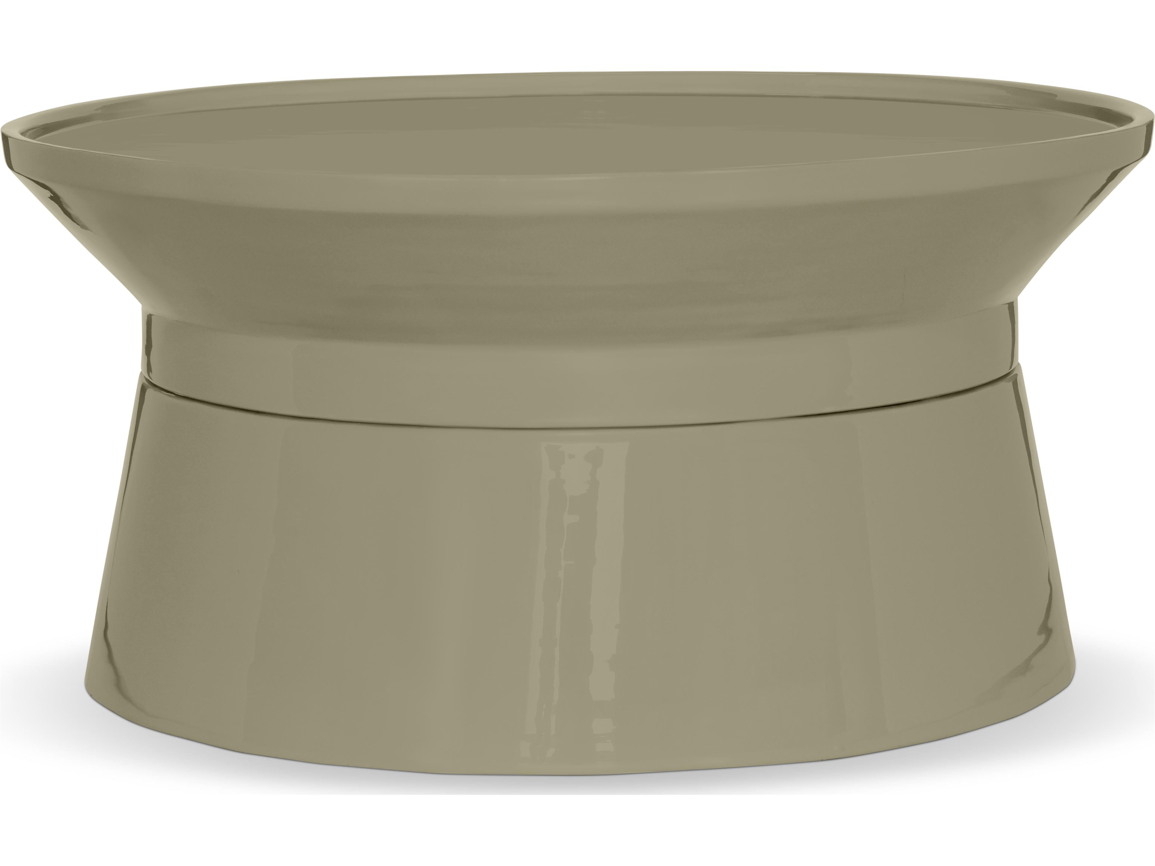 Sabine Round Metal Sage Green Coffee Table