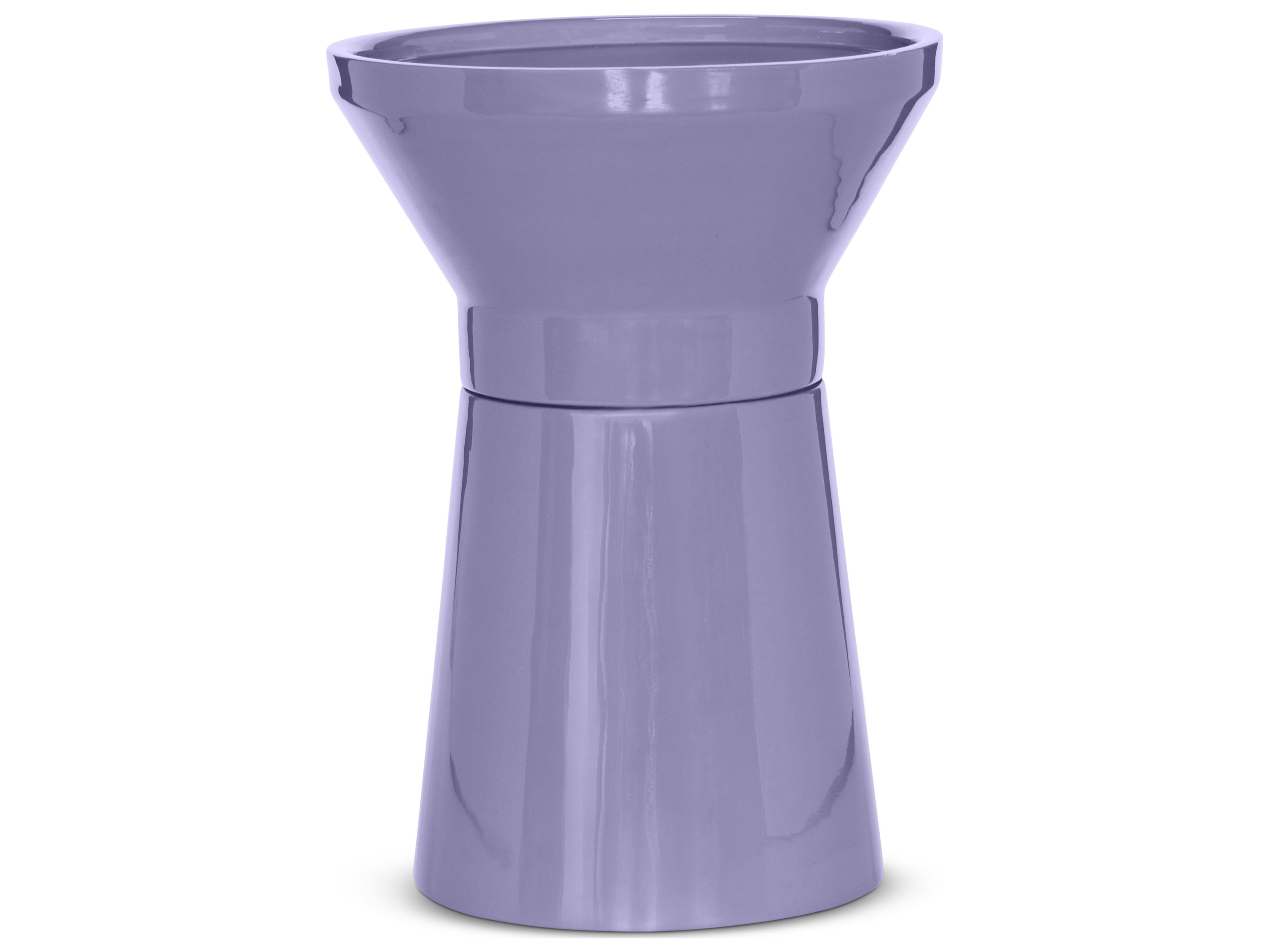 Sabine Round Metal Lavender Purple End Table