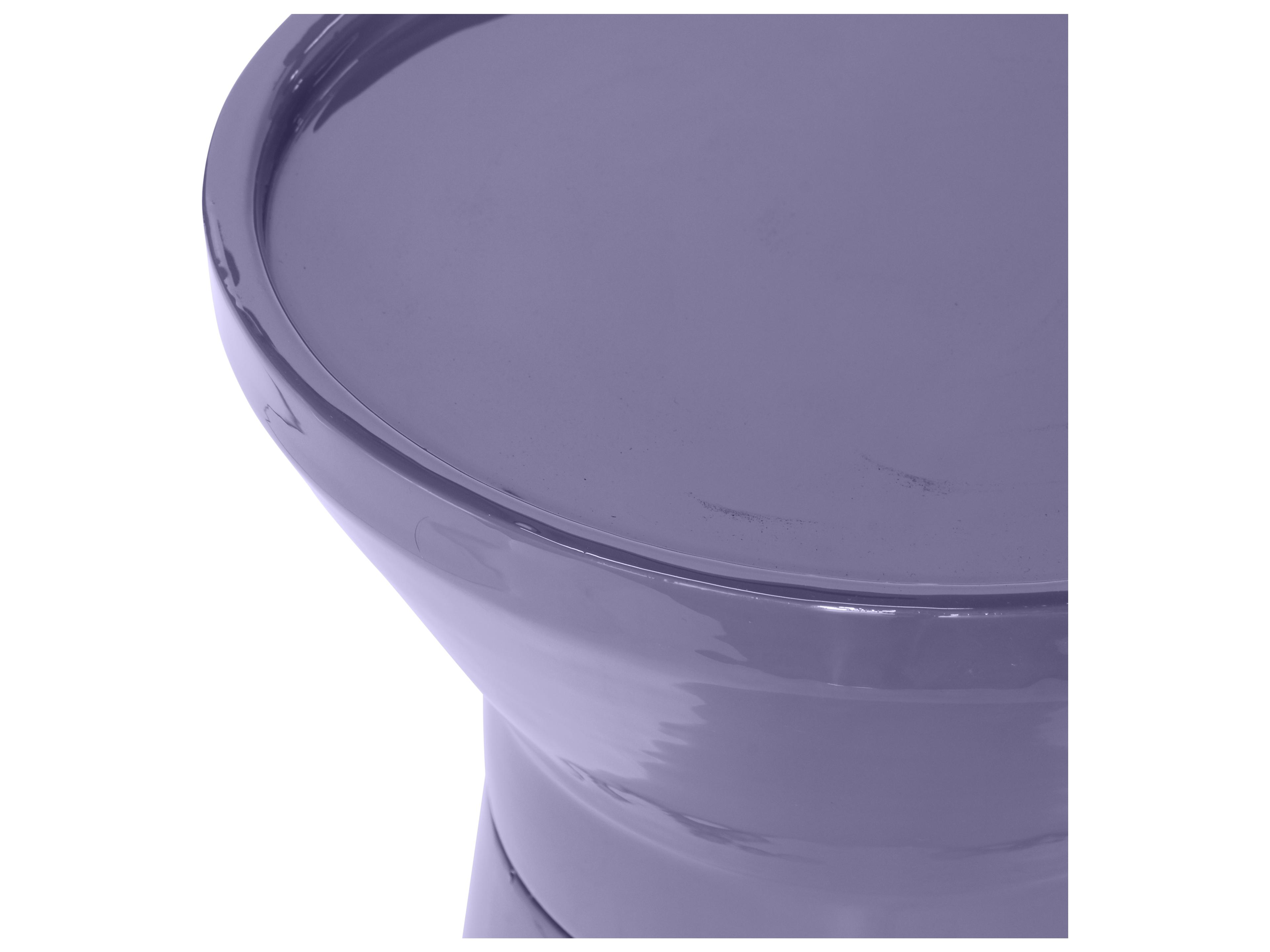 Urbia Sabine Round Metal Lavender Purple End Table